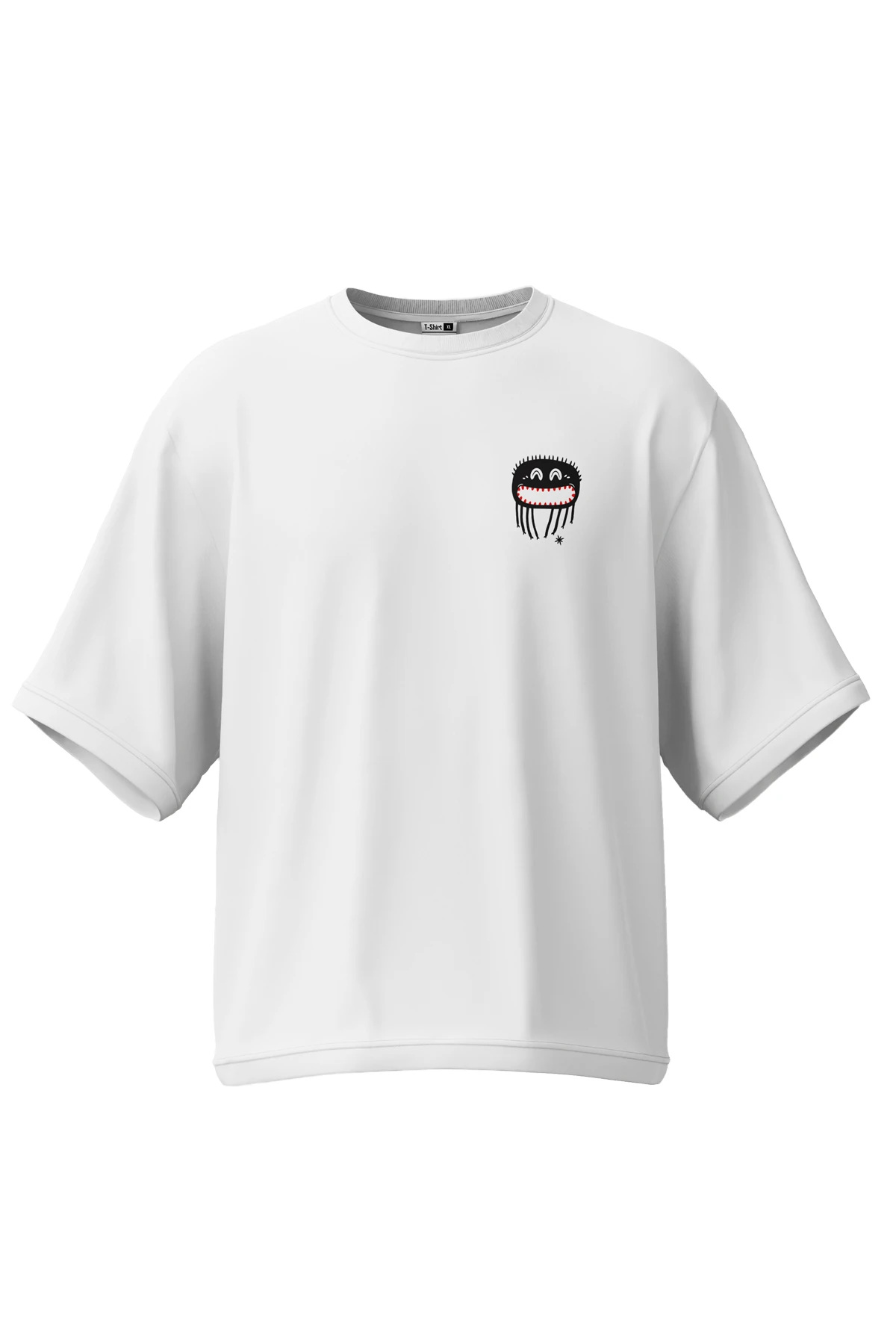 Oddkind “Grinning Gremlin” Oversize Tişört (%100 Pamuk, Unisex)