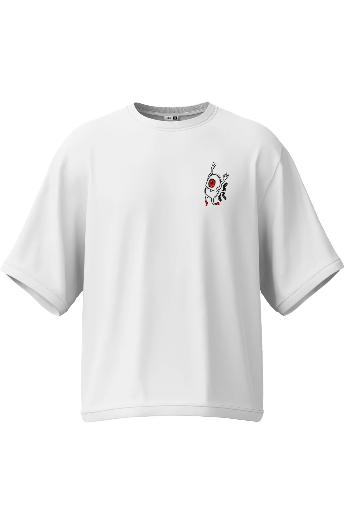 Oddkind “Rock On Ghost” Oversize Tişört (%100 Pamuk, Unisex)