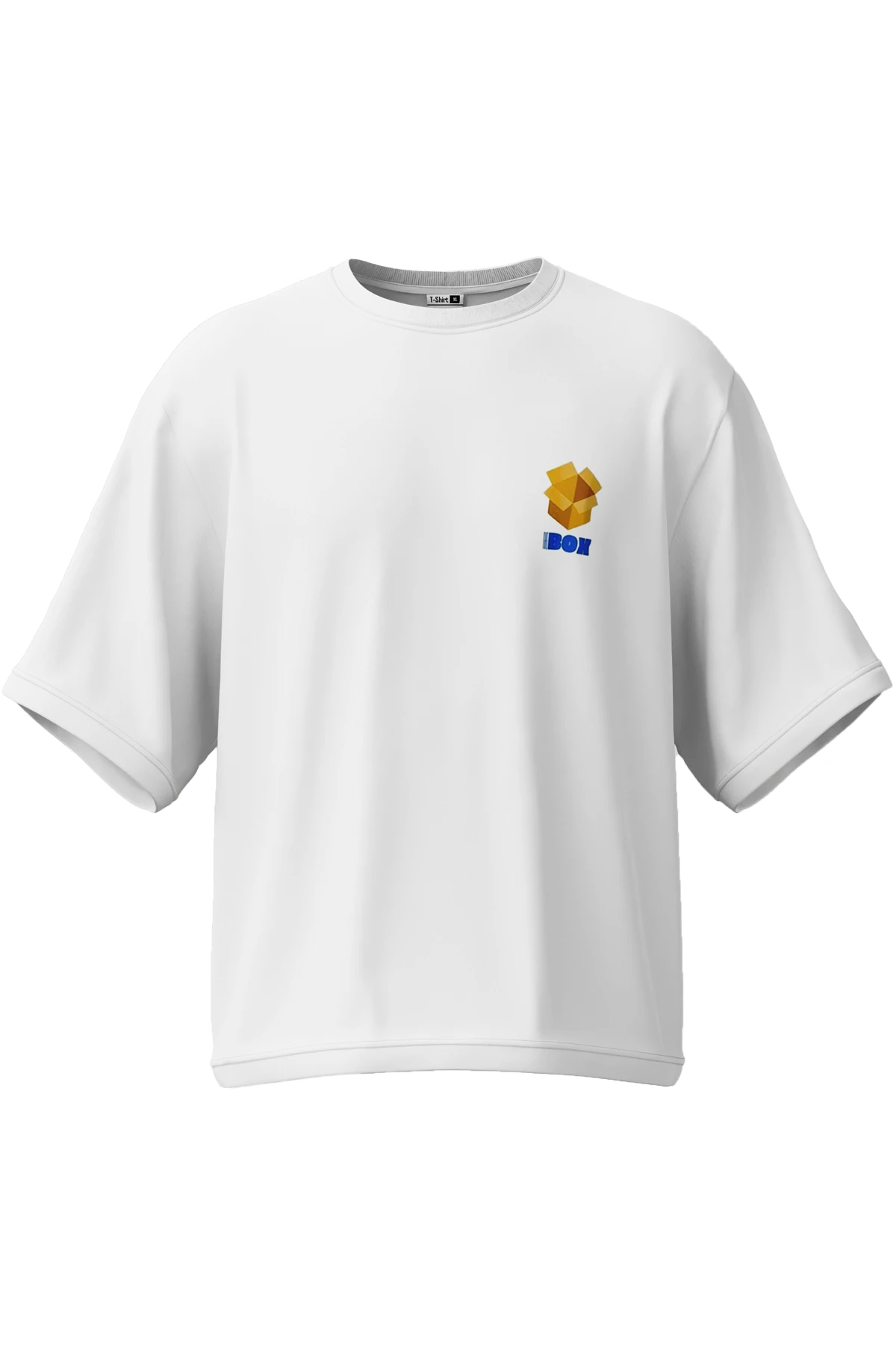 “The Box” Tipografik Baskılı Oversize Tişört (%100 Pamuk, Unisex)