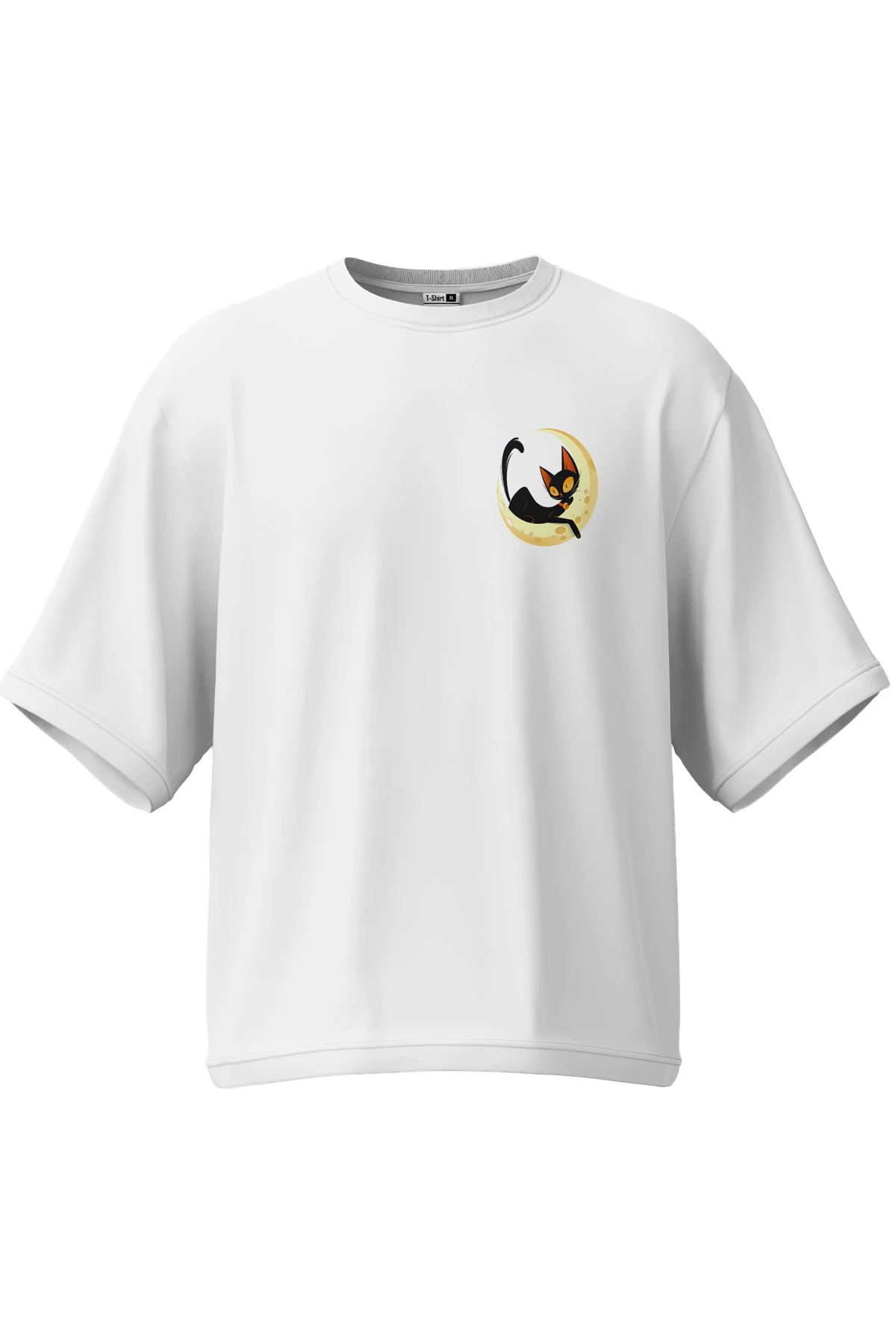 Witchlight “Lunar Cat” Oversize Tişört (%100 Pamuk, Unisex)