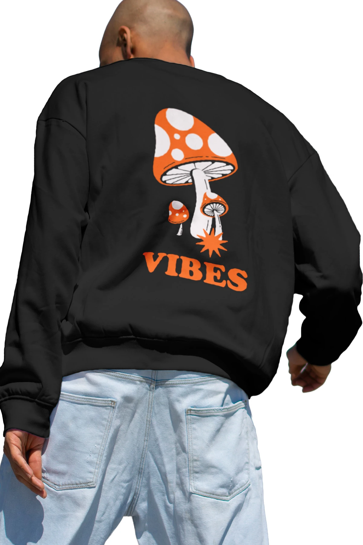 Humo “Good Vibes” Oversize Sweatshirt (%100 Pamuk, Unisex)