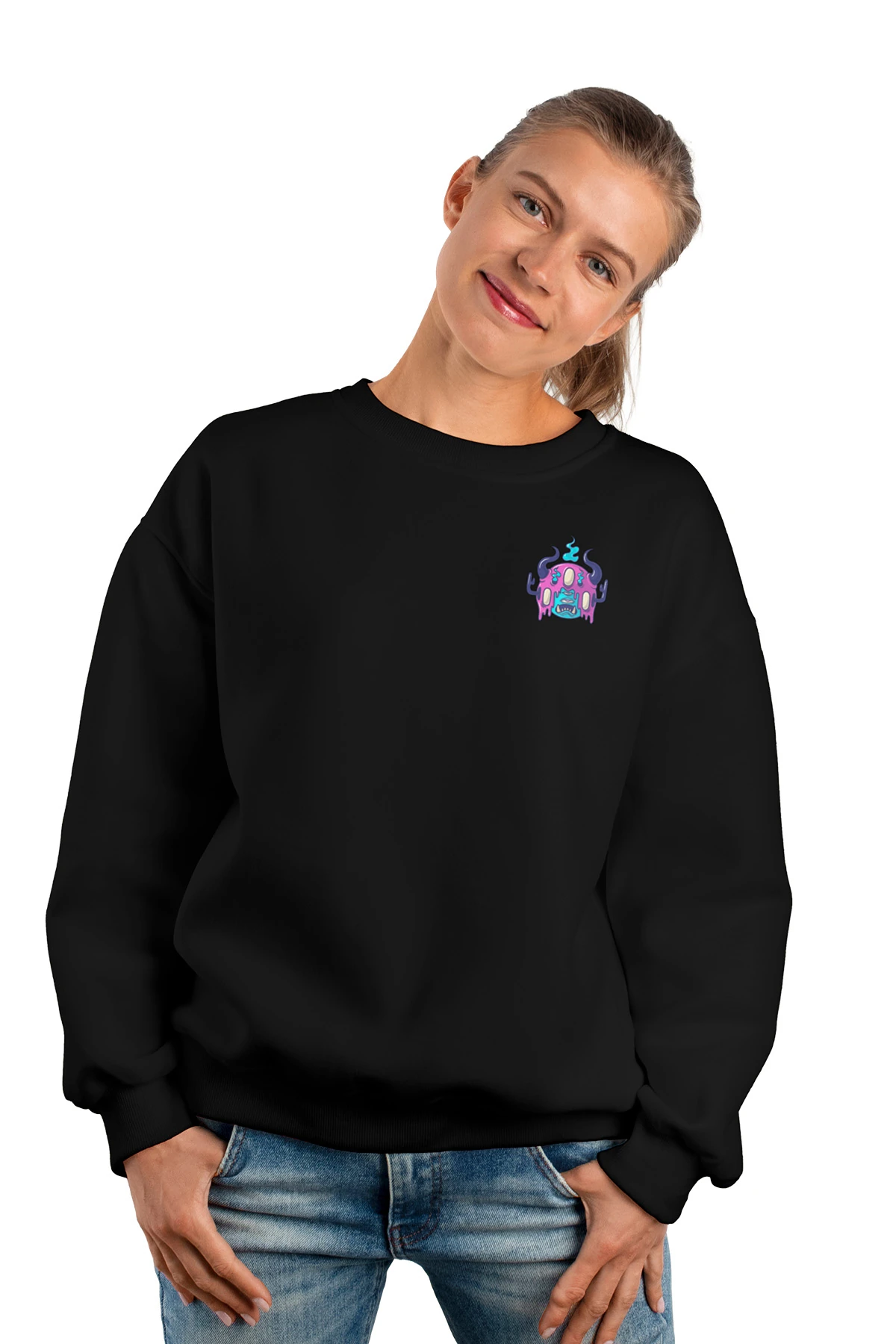 Void “Oni Glow Mini” Oversize Sweatshirt (%100 Pamuk, Unisex)