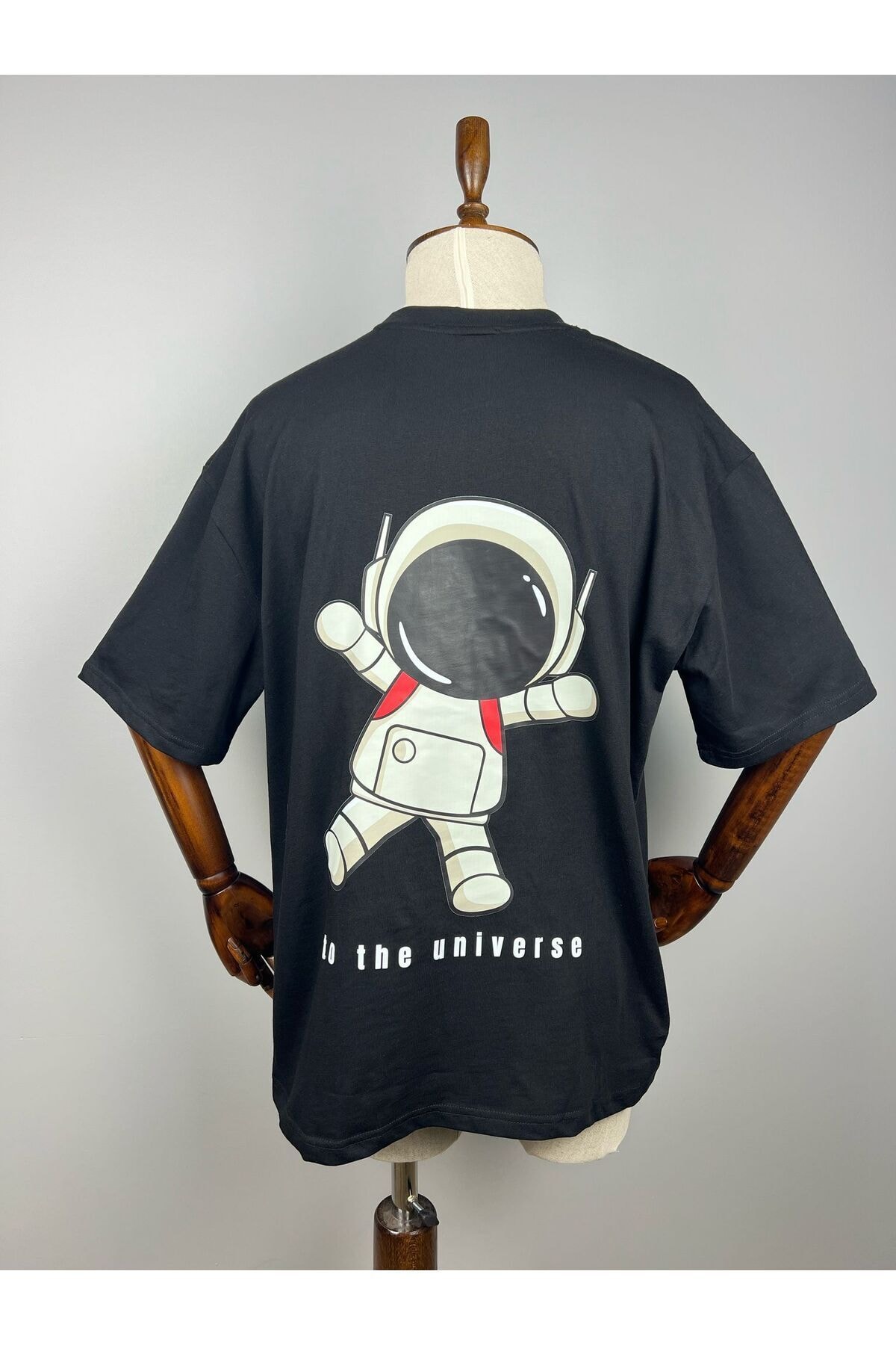 Astronot Oversize %100 Pamuk Tişört | “Message Sent To the Universe” 