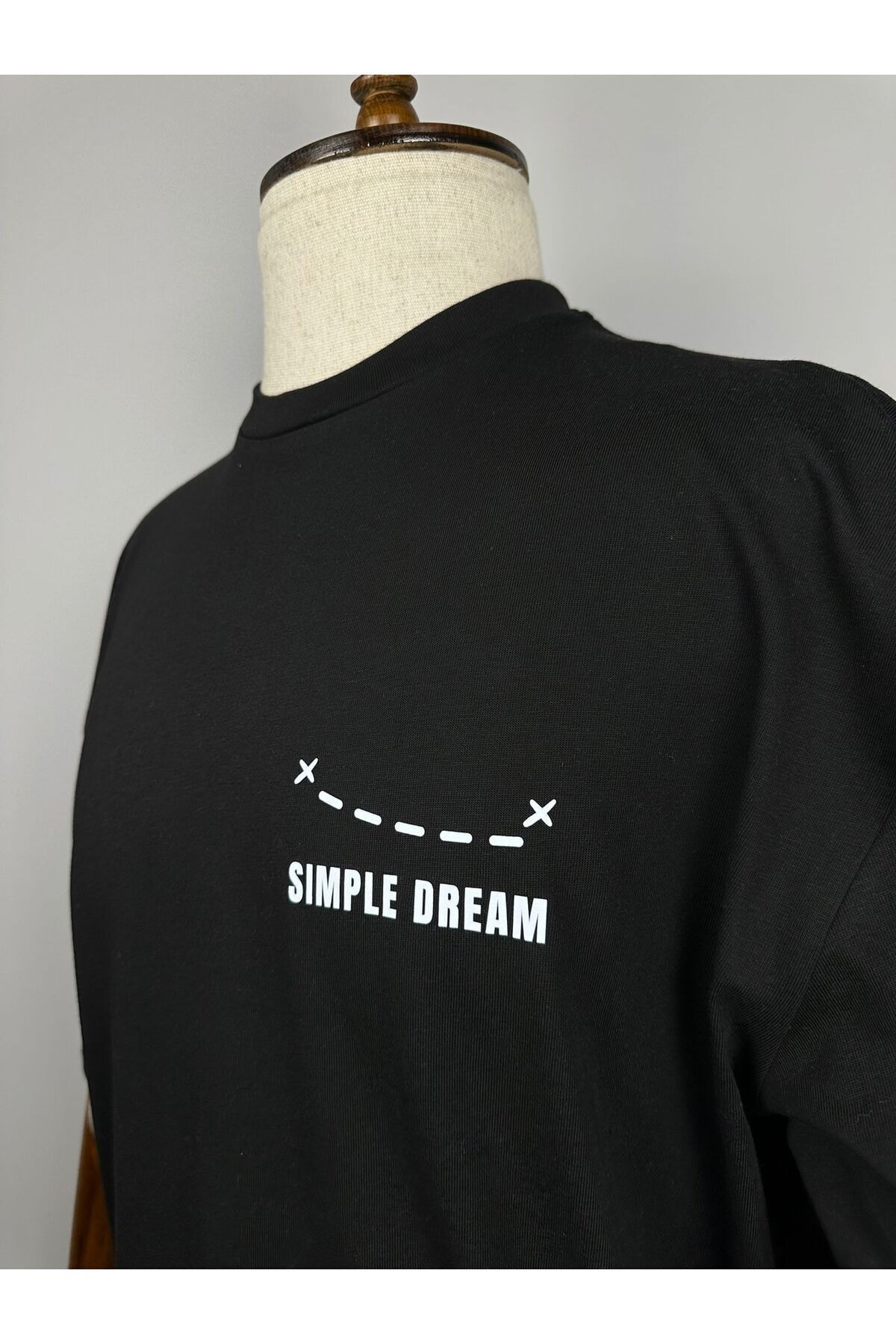 Simple Dream Oversize %100 Pamuk Tişört | "Winding Path" 