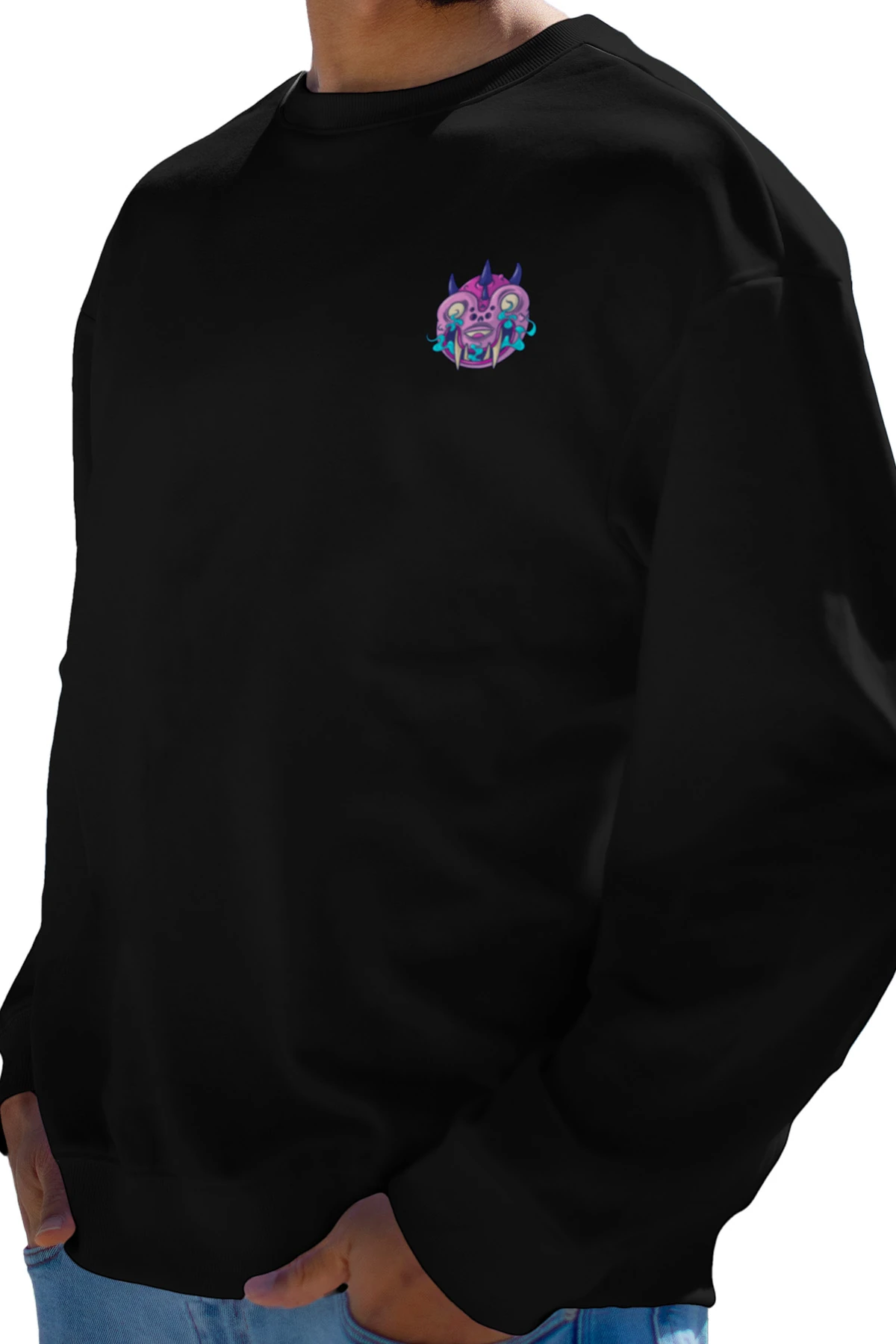 Void “Neon Oni” Oversize Sweatshirt (%100 Pamuk, Unisex)