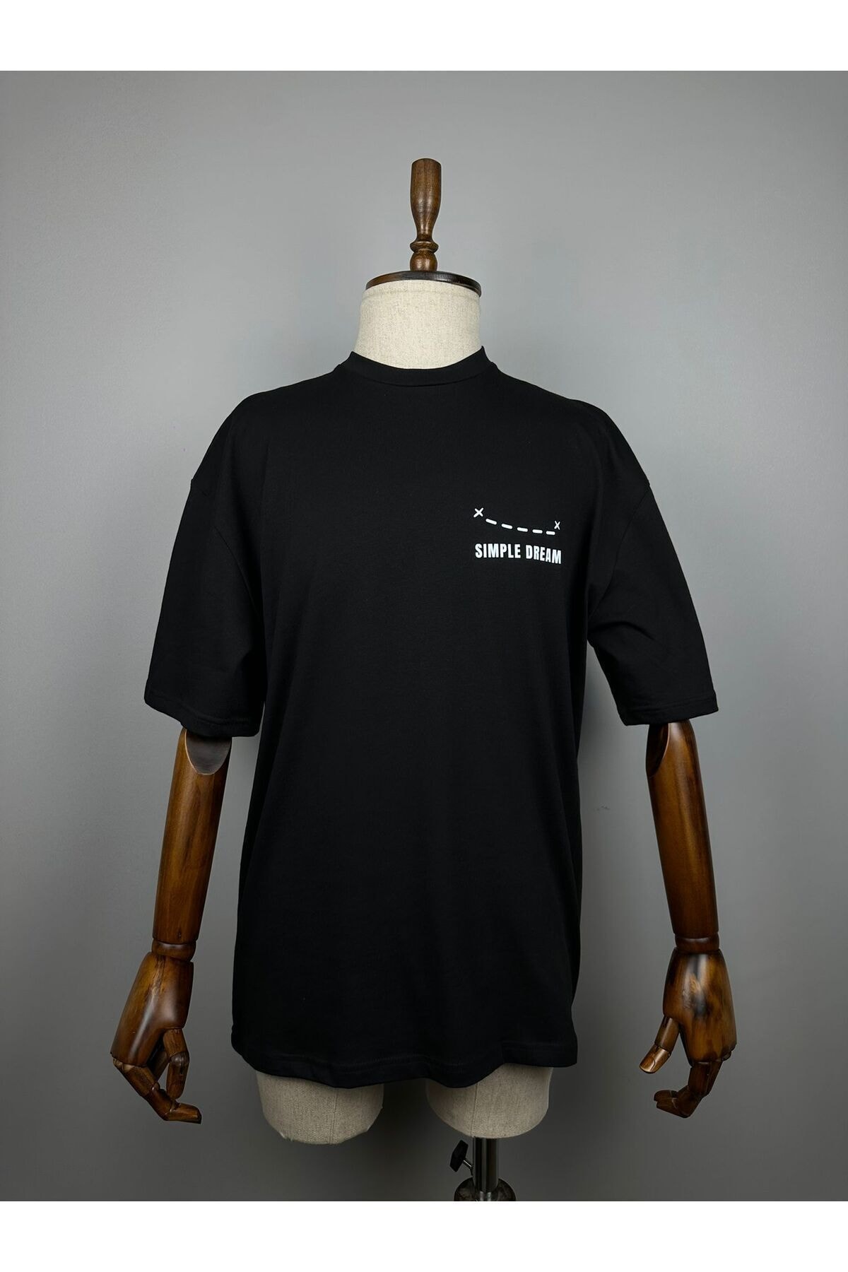 Simple Dream Oversize %100 Pamuk Tişört | "Winding Path" 