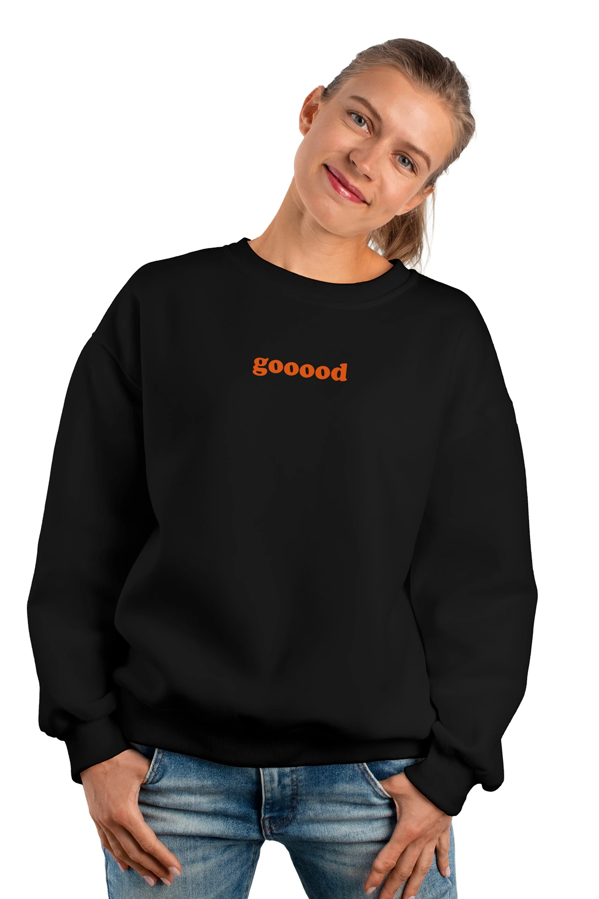 Humo “Luck!” Oversize Sweatshirt (%100 Pamuk, Unisex)