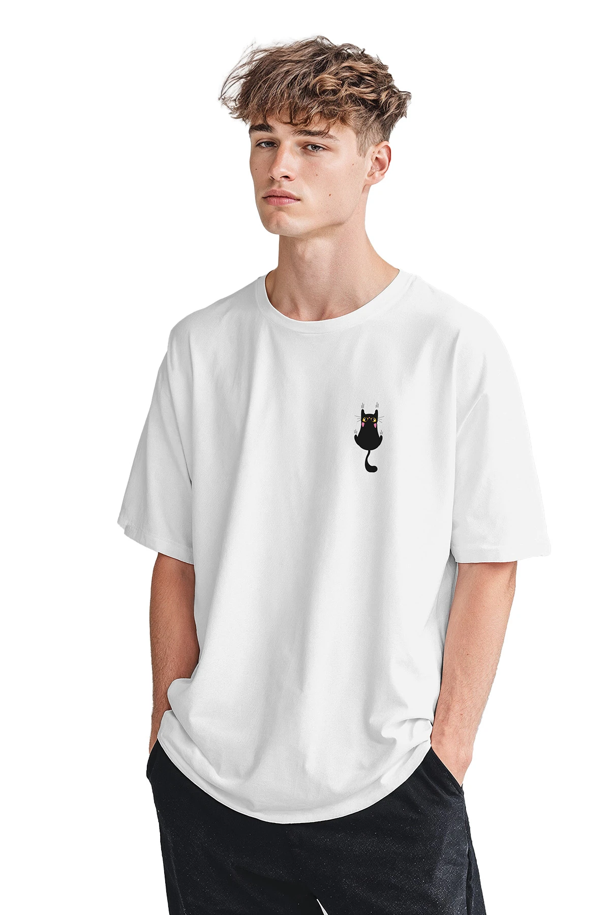 Witchlight “Claws Cat” Oversize Tişört (%100 Pamuk, Unisex)