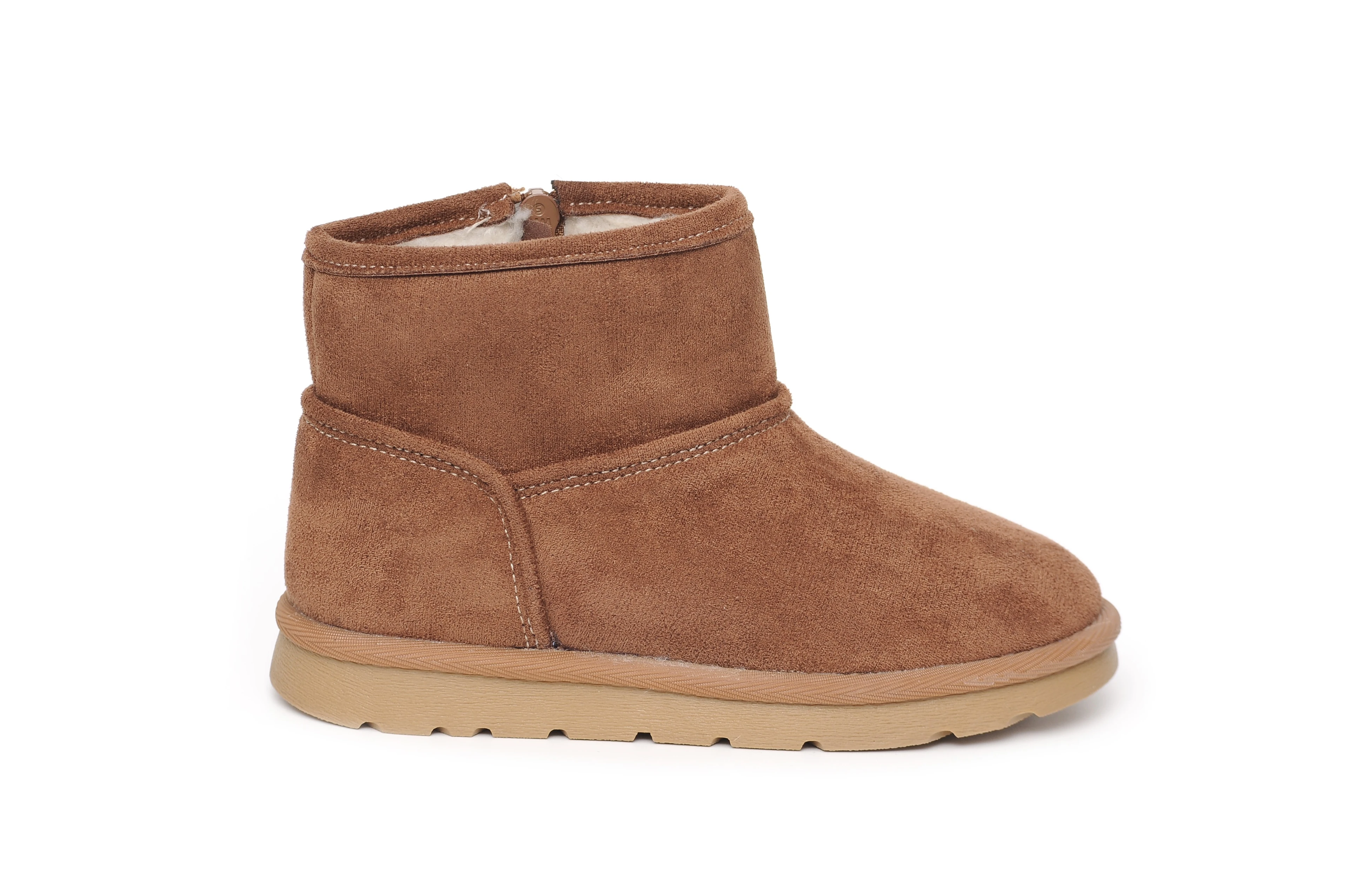 Pepino 2096 Çocuk Kürklü Fermuarlı Kısa Bot (UGG Tarzı, Kaydırmaz Hafif Taban)