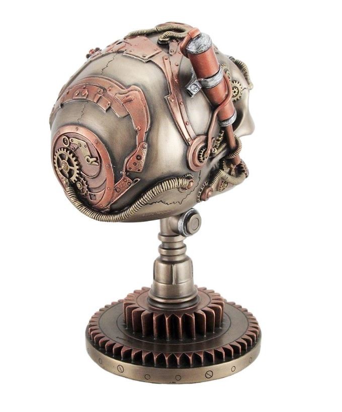 Çarklı Steampunk - Fantastik Kuru Kafa - 23 cm