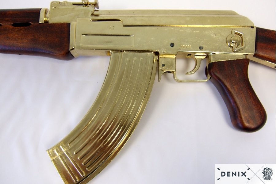 AK-47 Makineli Tüfek Gold Rusya 1947 - Dekoratif