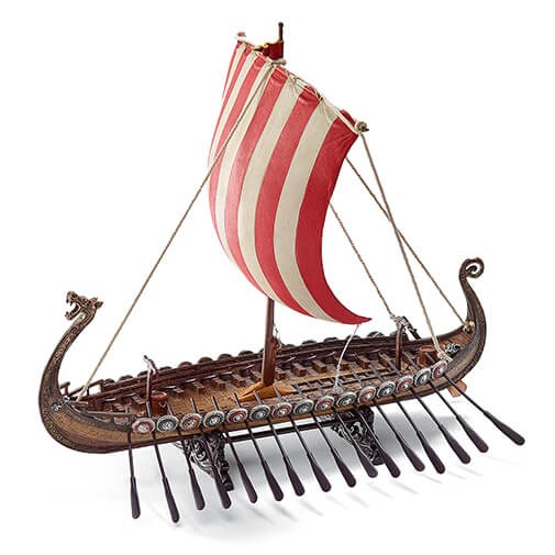 Ejderha Başlı Yelkenli Viking Gemisi - 33 cm