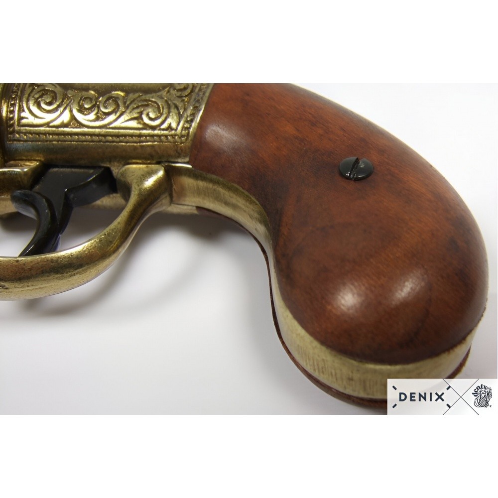 6 Barrels Pepper Box Revolver Tabanca ENG 1840 - Dekoratif