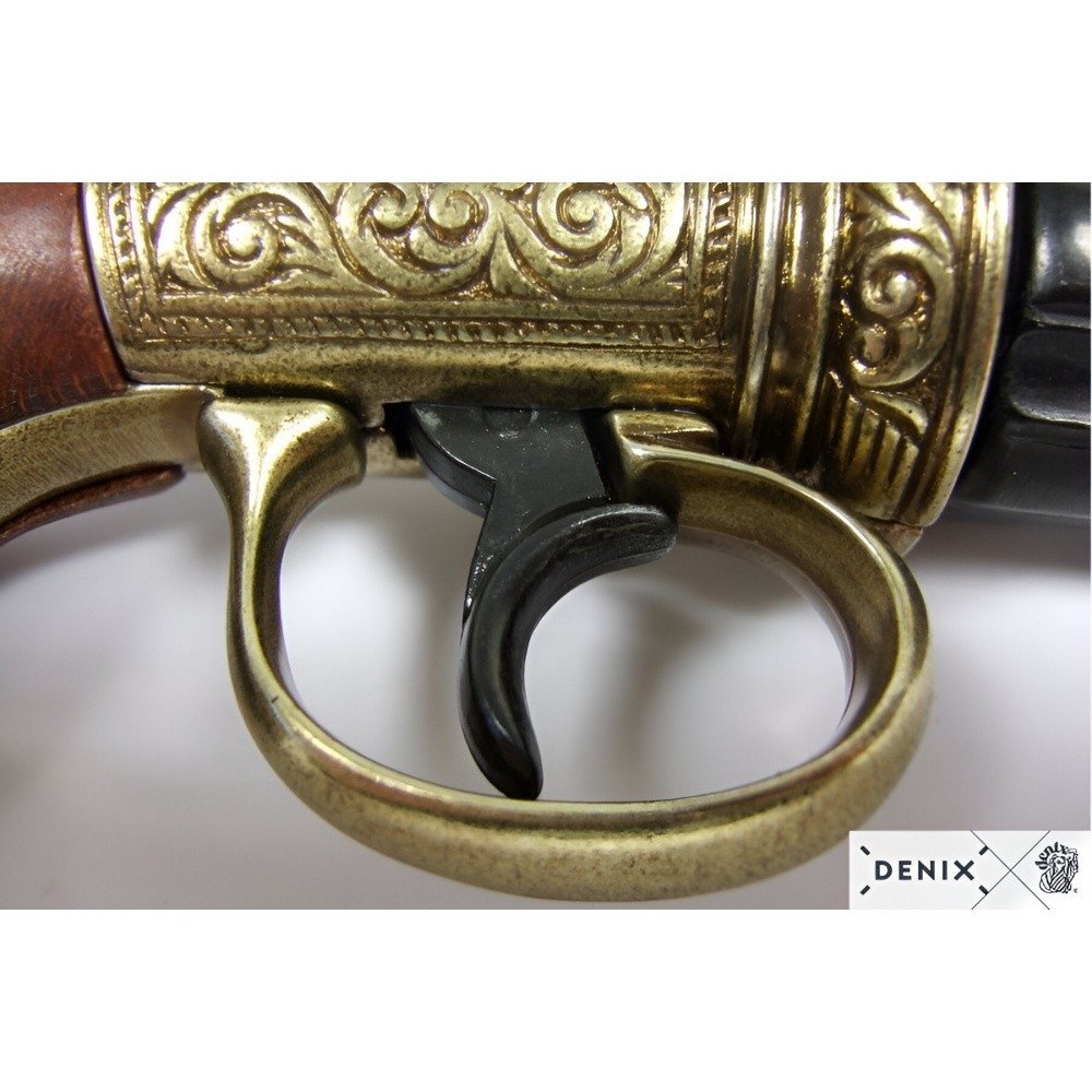 6 Barrels Pepper Box Revolver Tabanca ENG 1840 - Dekoratif