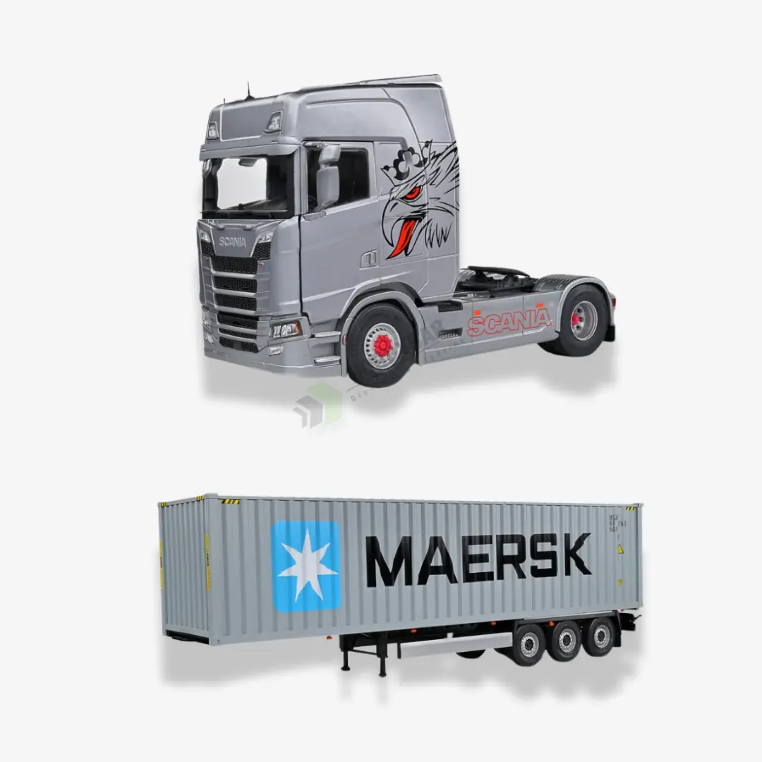 Modellino Camion Scania 580S Highline Custom Silver 2023 - Scala 1:24, Solido Truck