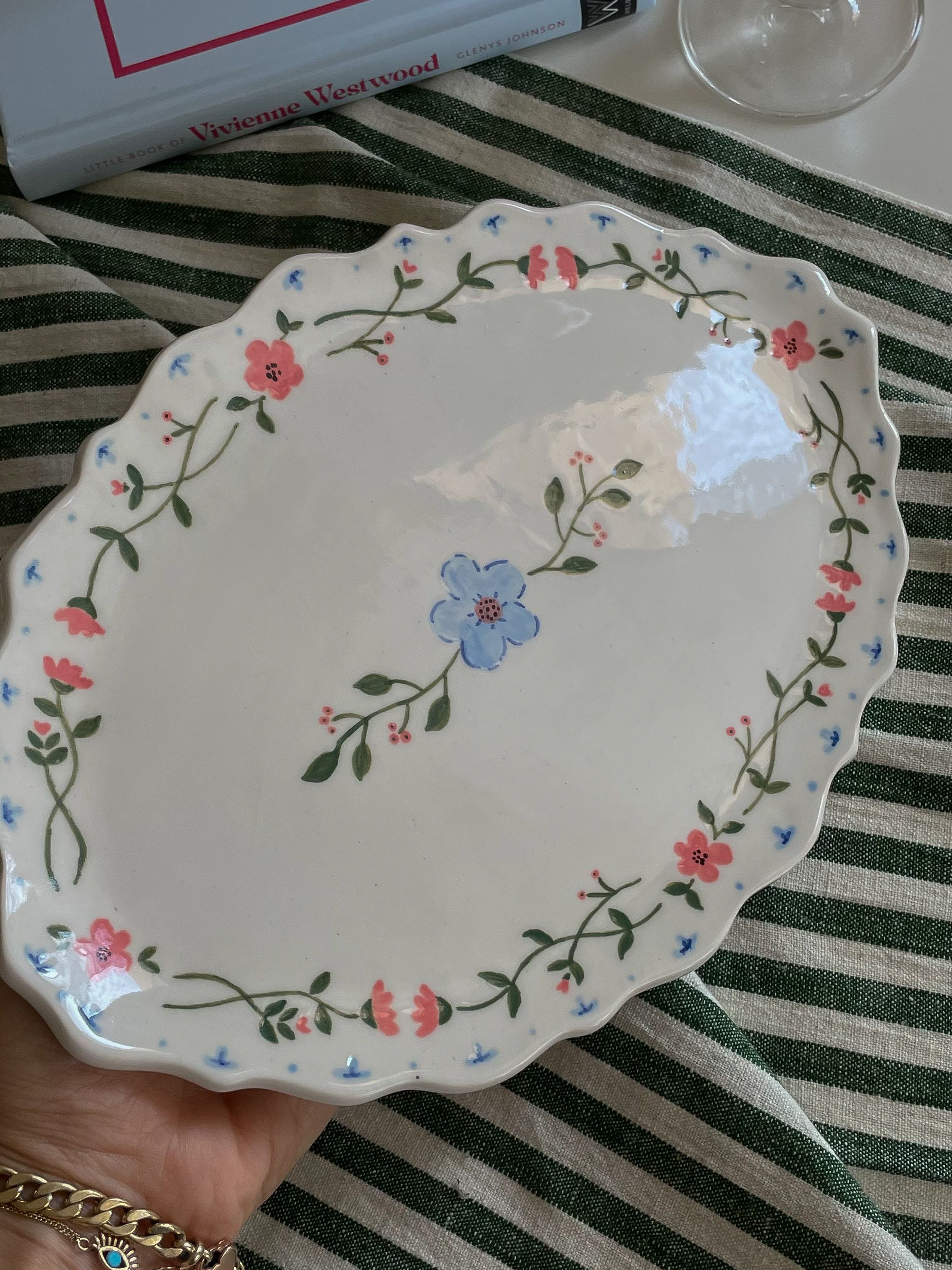 Douce Fleur – El Yapımı Seramik Sunum Tabağı