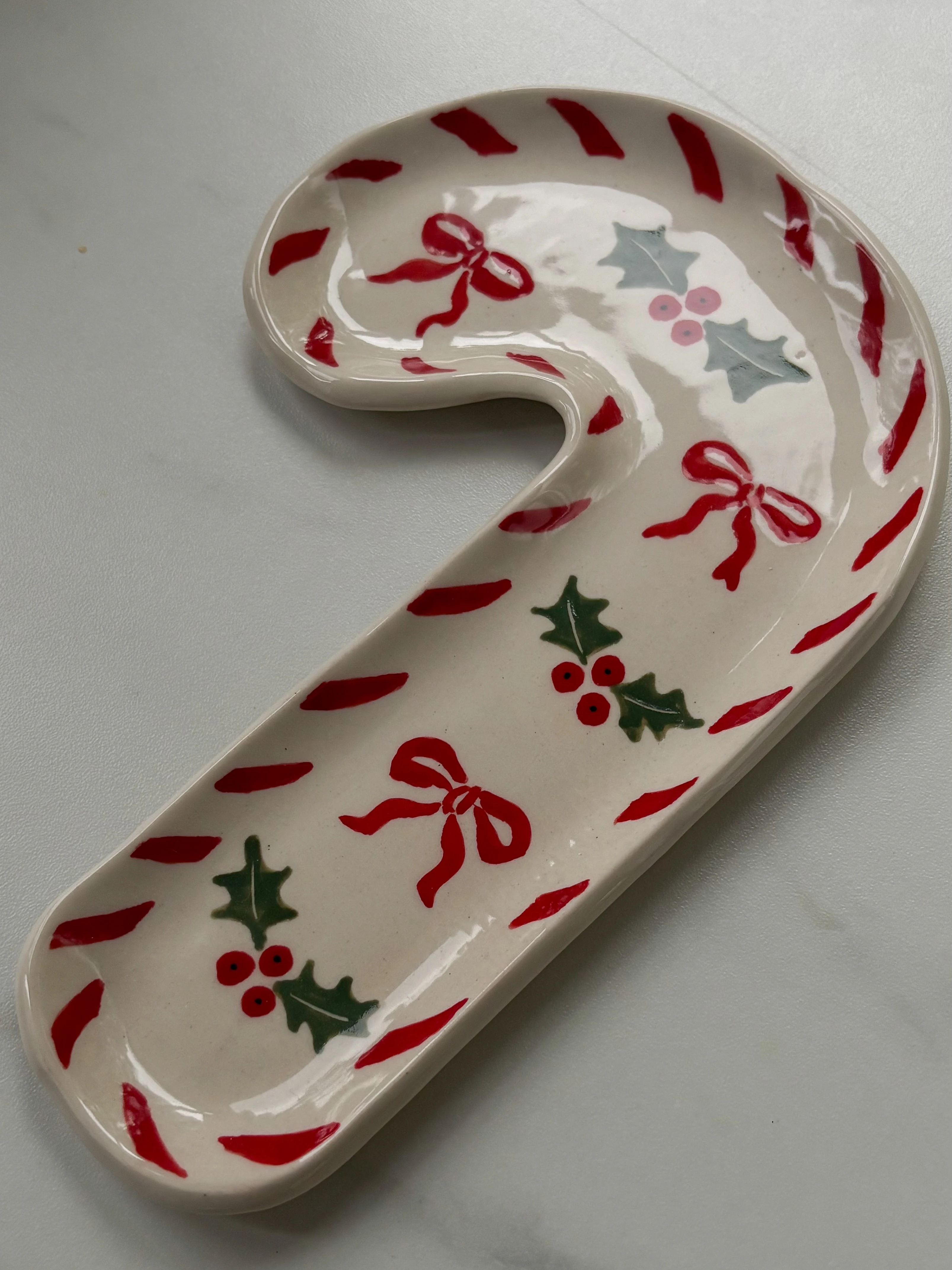 Candy Cane Sunum Tabağı (kurdale)