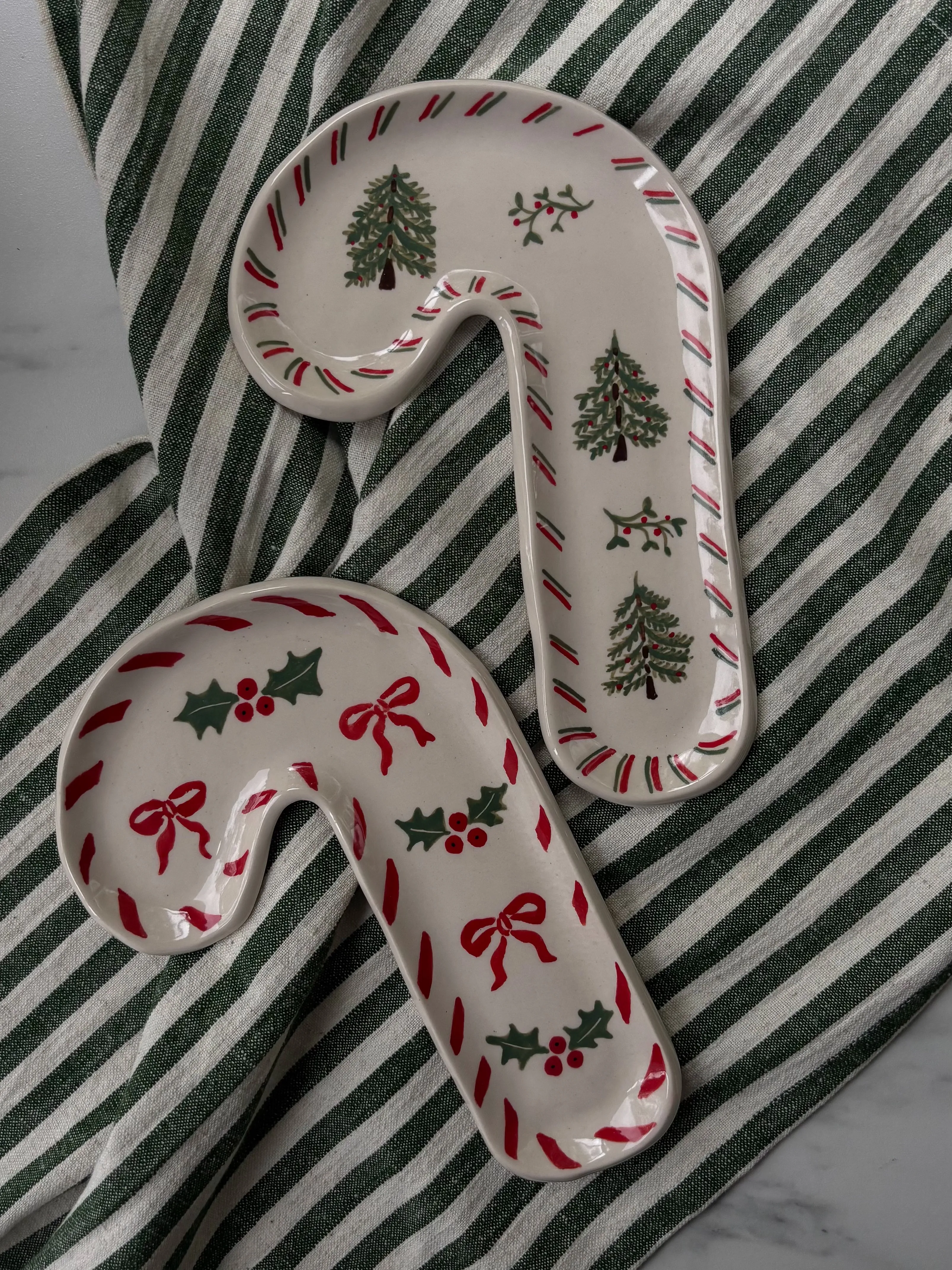Candy Cane Sunum Tabağı (kurdale)