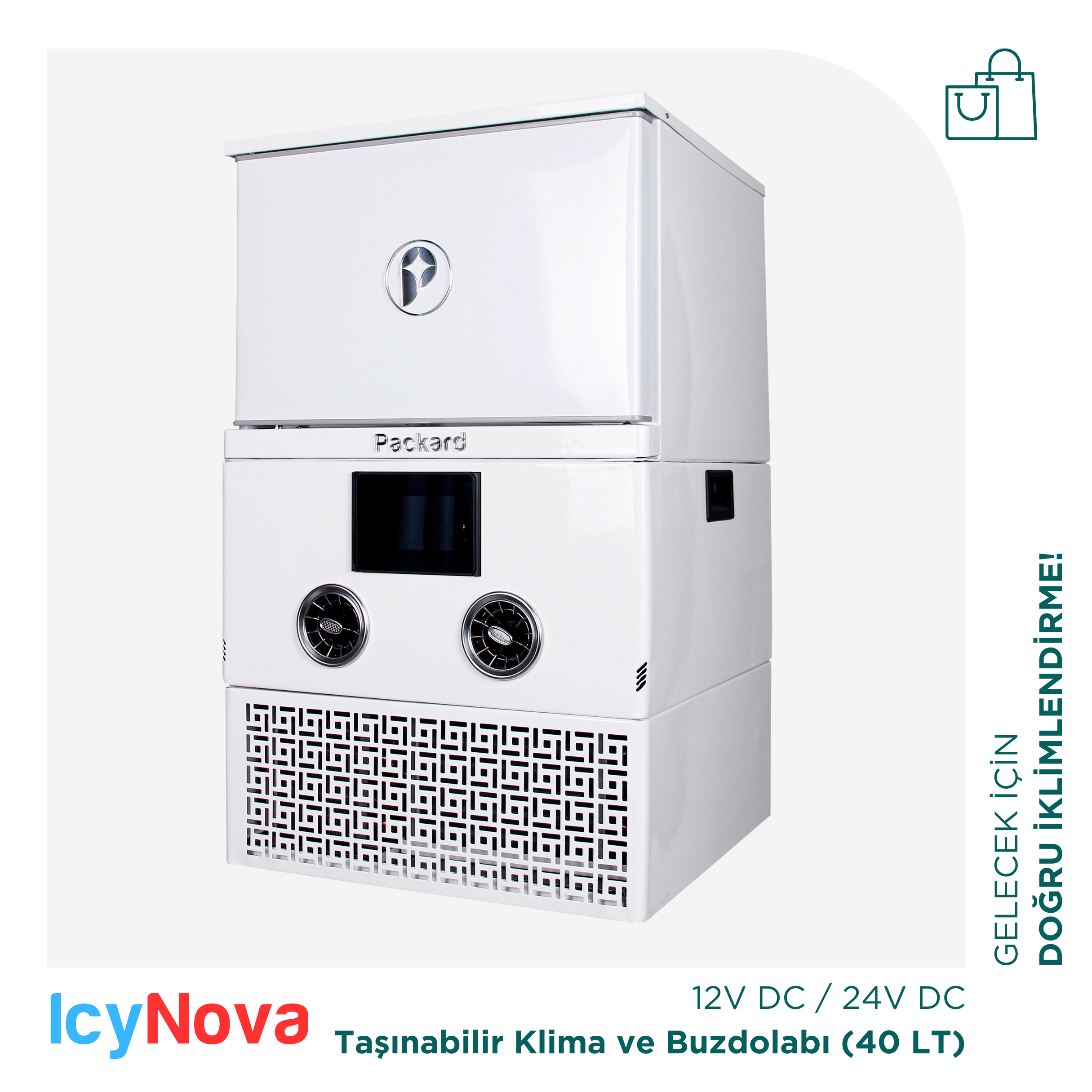 IcyNova40 / Tekne için Taşınabilir Klima ve Buzdolabı 40 Litre