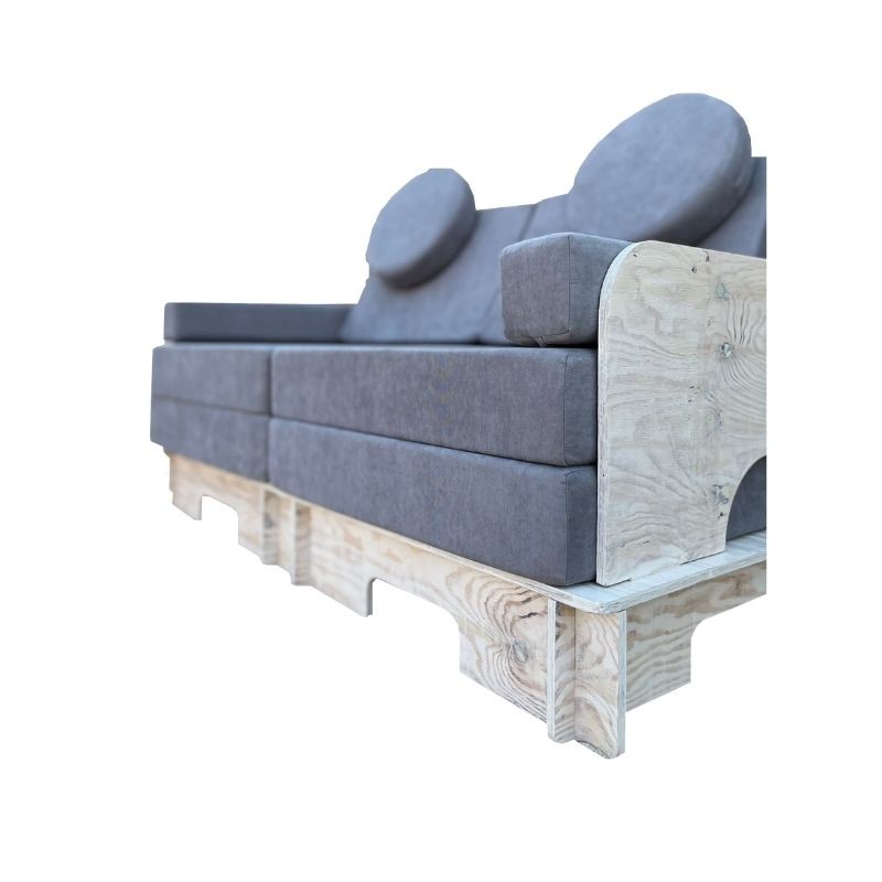 Puzzle Sofa, Puzzle Sponge Oyun Minderleri için Geliştirilmiş Kontrplak Kanepe, Koltuk