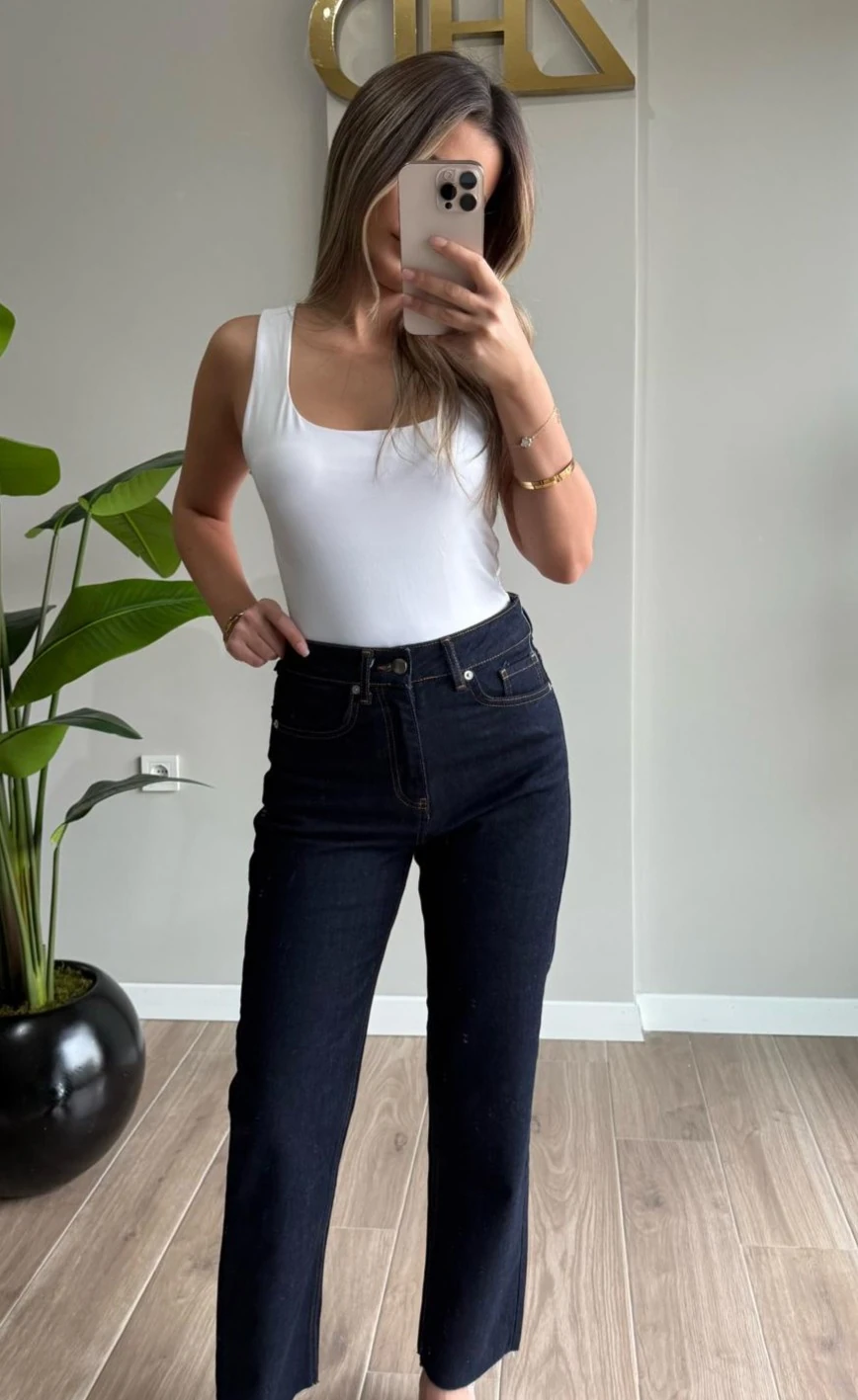 LACİVERT YÜKSEK BEL JEAN