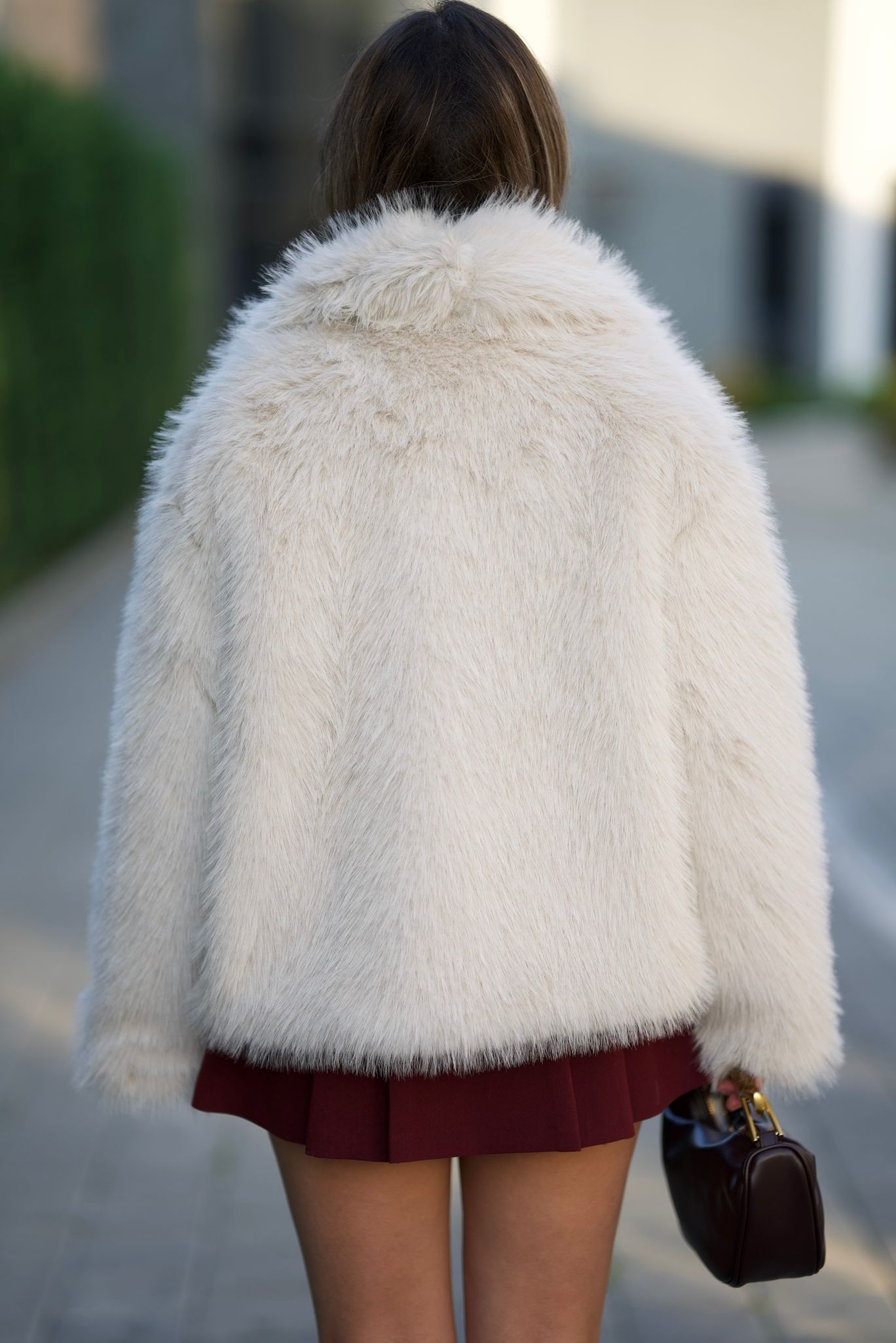 EKRU SUNİ KÜRK CEKET