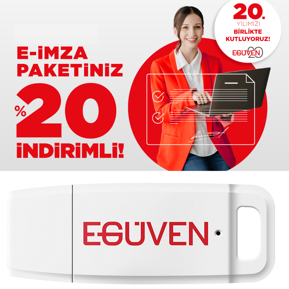 1 Yıllık e-İmza Paketi (%20 İndirim)