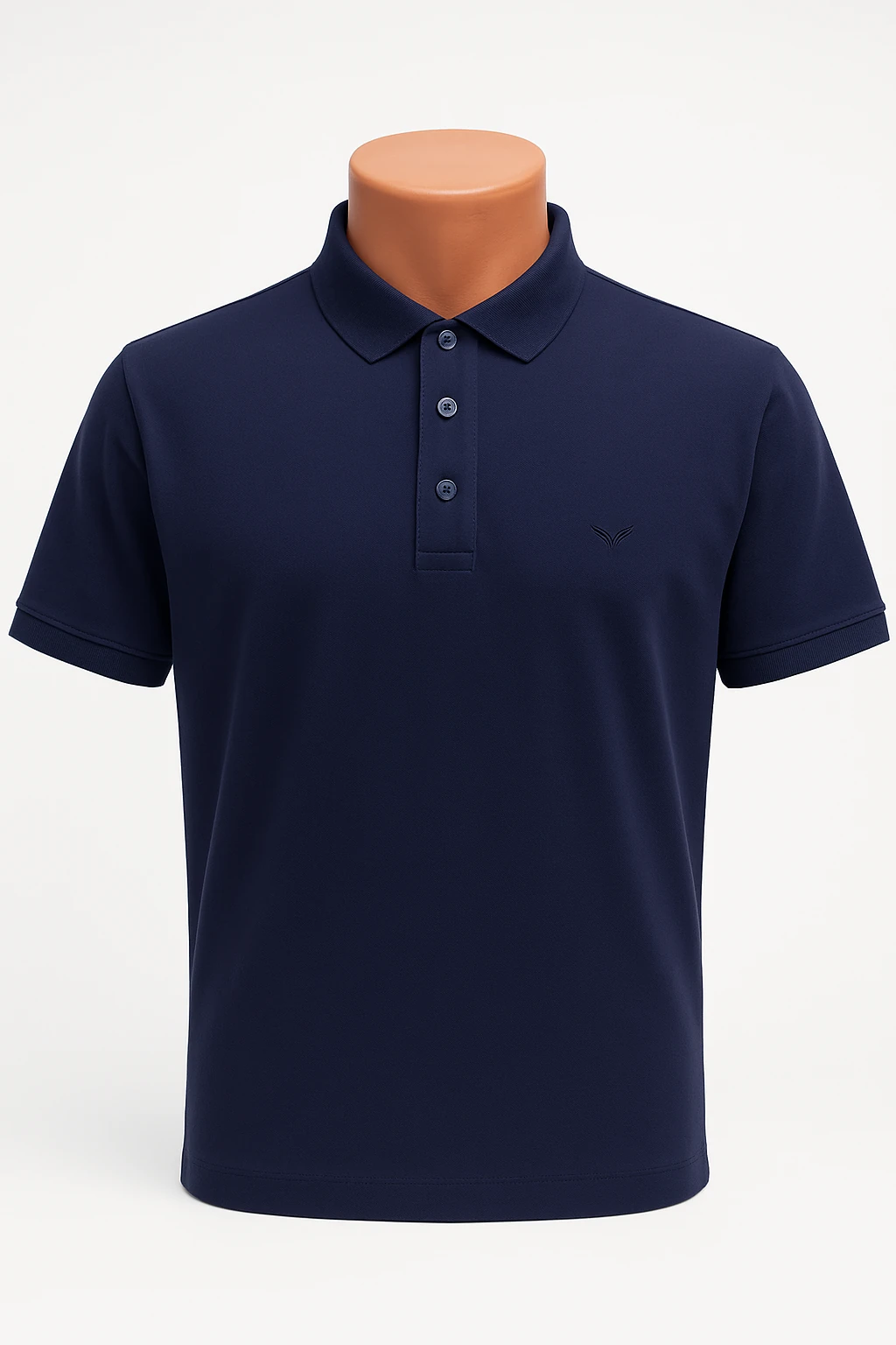 Polo yaka, kısa kollu tişört - LACİVERT