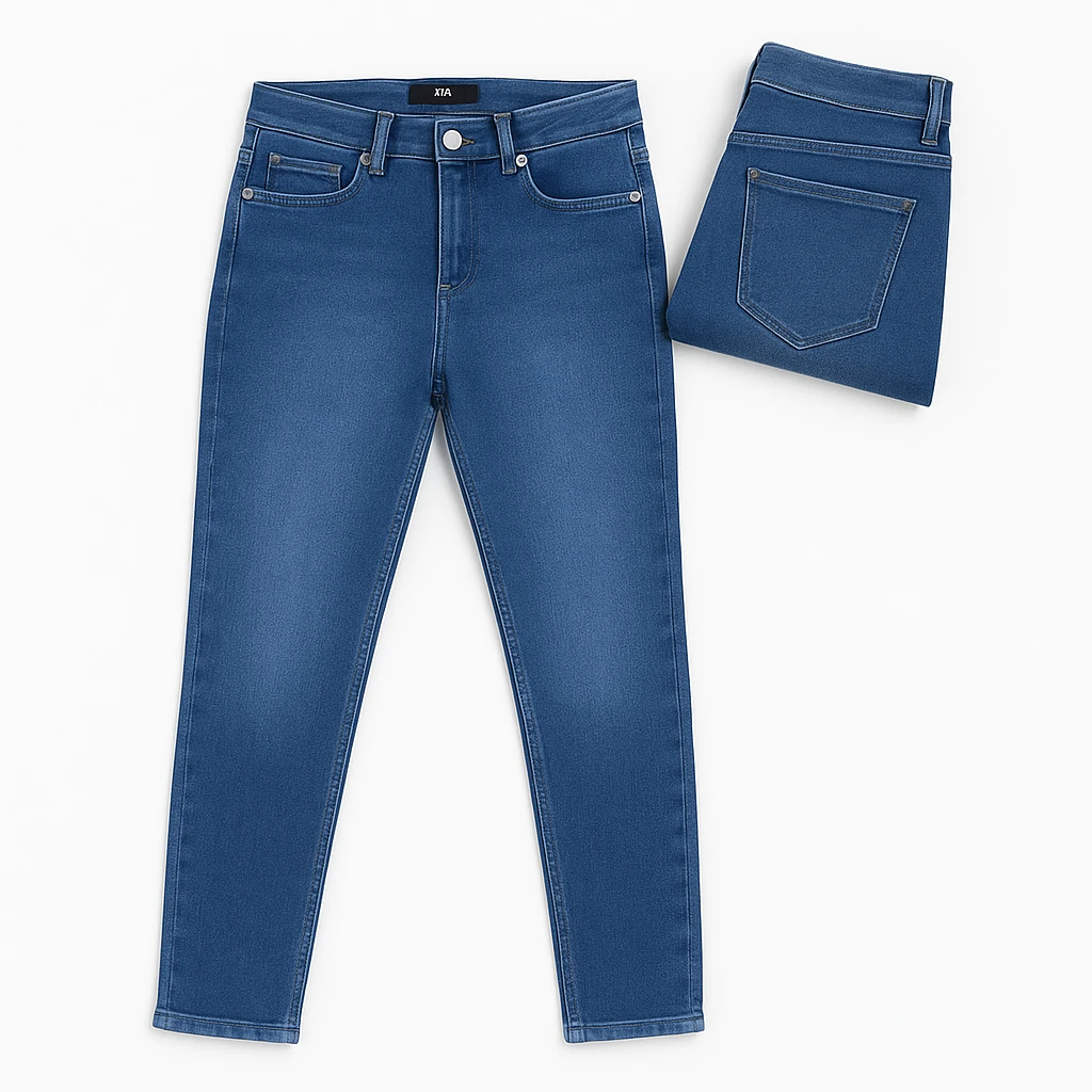 Erkek Slim Fit Mavi Jean Pantolon