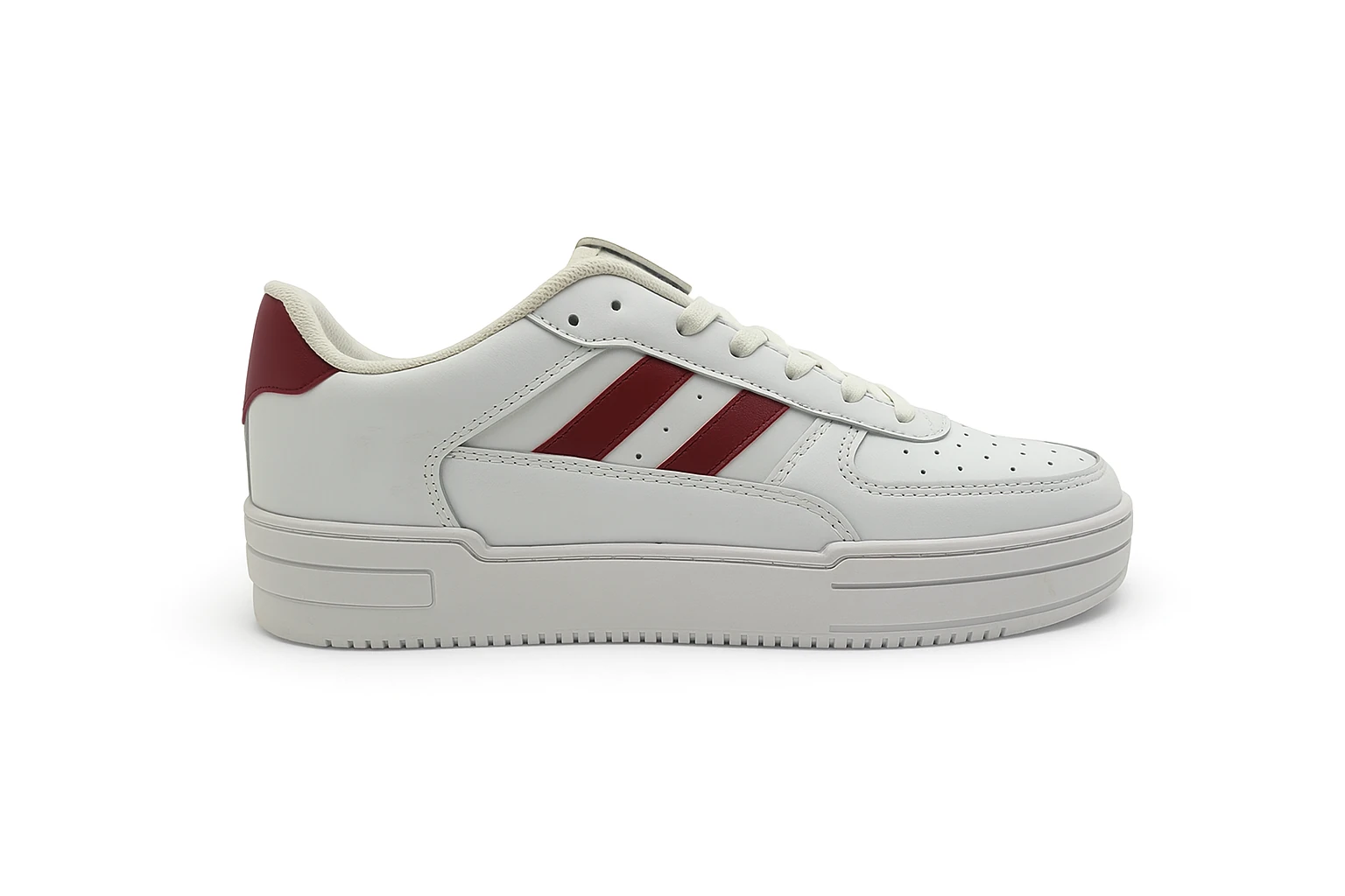 Keeway Sport Çizgili Sneaker - BEYAZ KIRMIZI ÇİZGİLİ