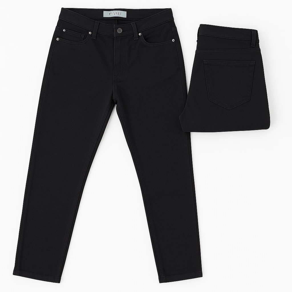 Erkek Slim Fit Siyah Jean Pantolon