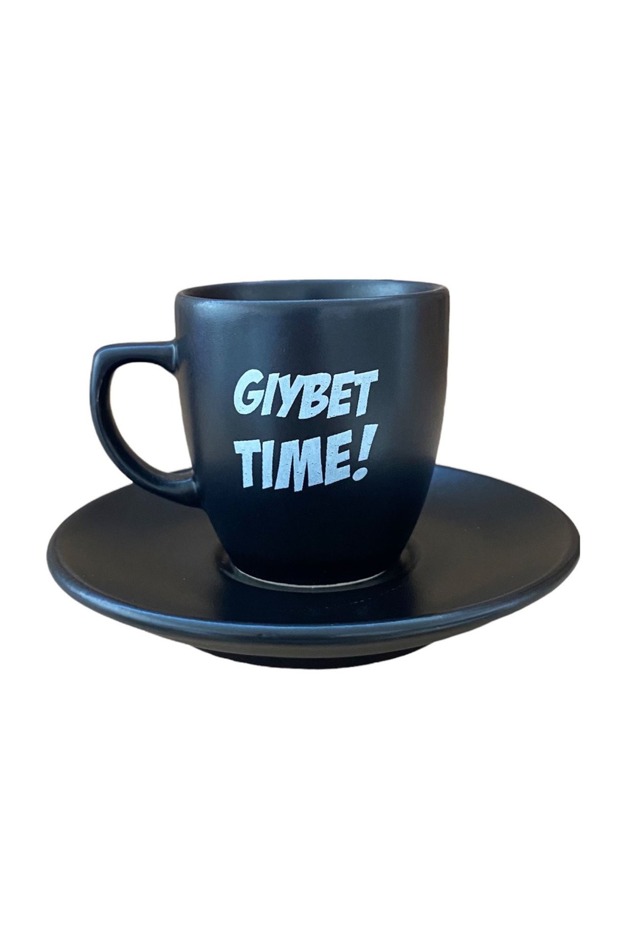 Türk Kahvesi Fincanı - Gıybet Time Siyah