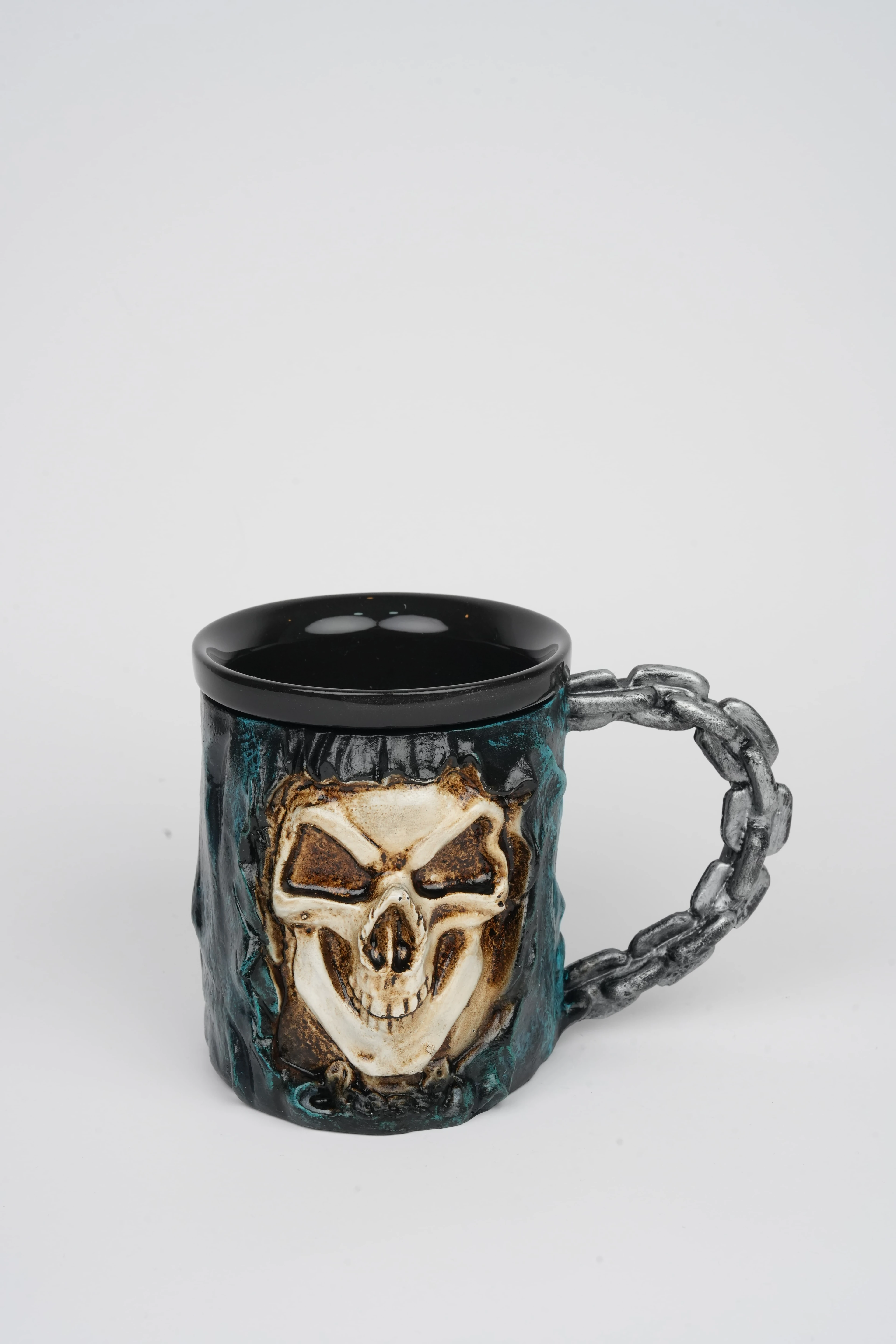 3D Kabartmalı Tasarım Kupa - Azrail Temalı Kupa