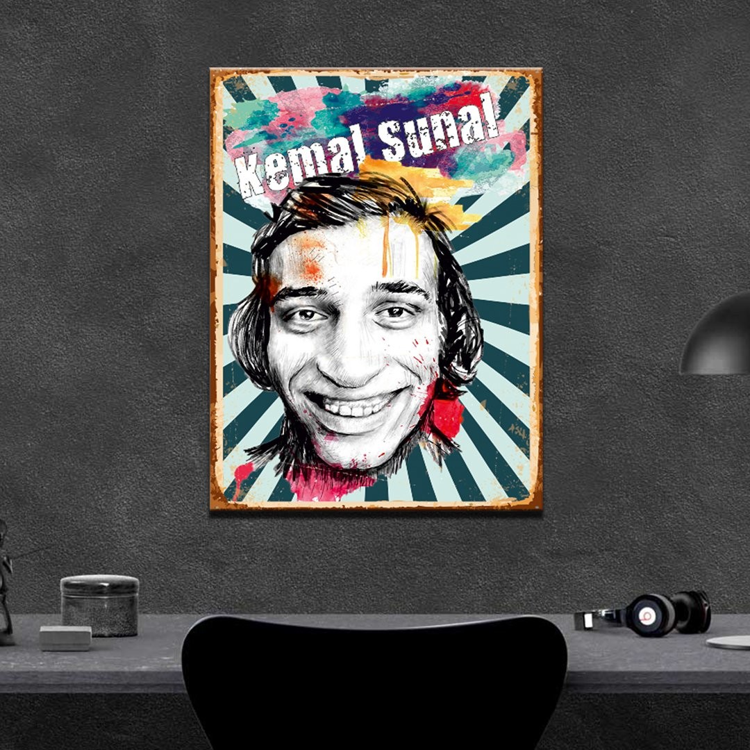 Kemal Sunal Ahşap Poster