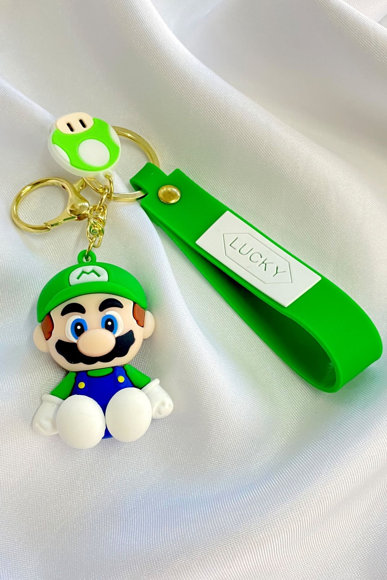 Slikon Anahtarlık - Super Mario Yeşil