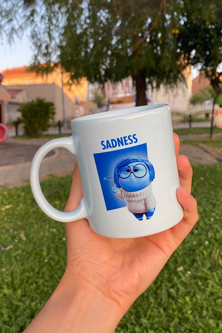 Kupa Bardak Mavi - Inside Out Sadness Ters Yüz Üzgün