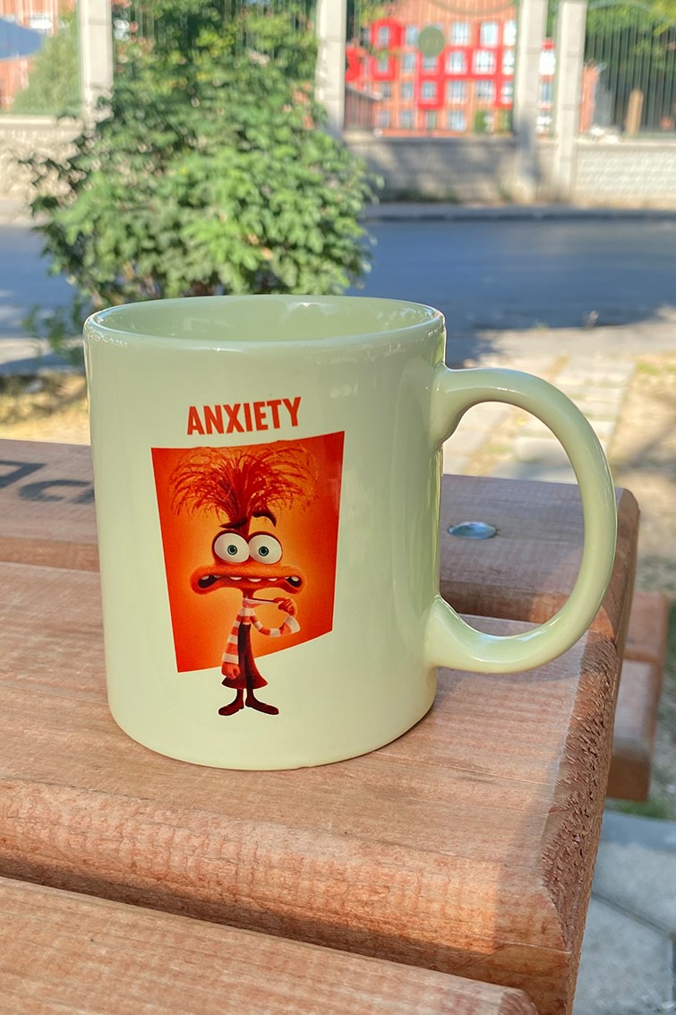 Kupa Bardak Sarı - Inside Out ANXIETY Ters Yüz