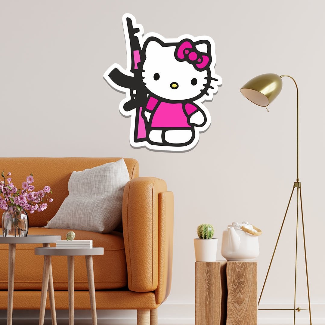 Ahşap Tablo Fgür - Hello Kitty s-ilahlı