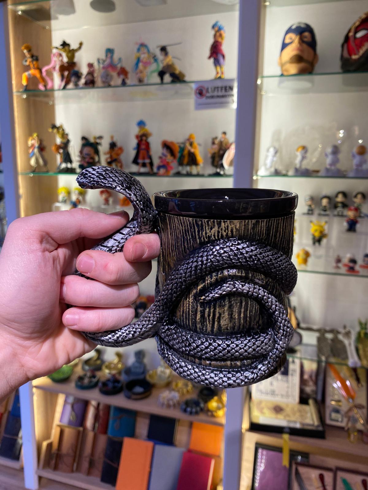 3D Kupa Hediye - Yılan Temalı Seramik Kupa