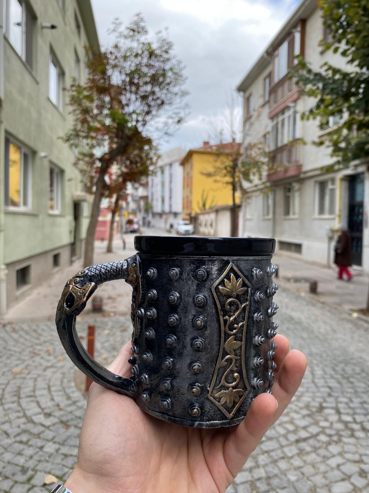 3D Tasarım Kupa - Kral İskelet Kupa