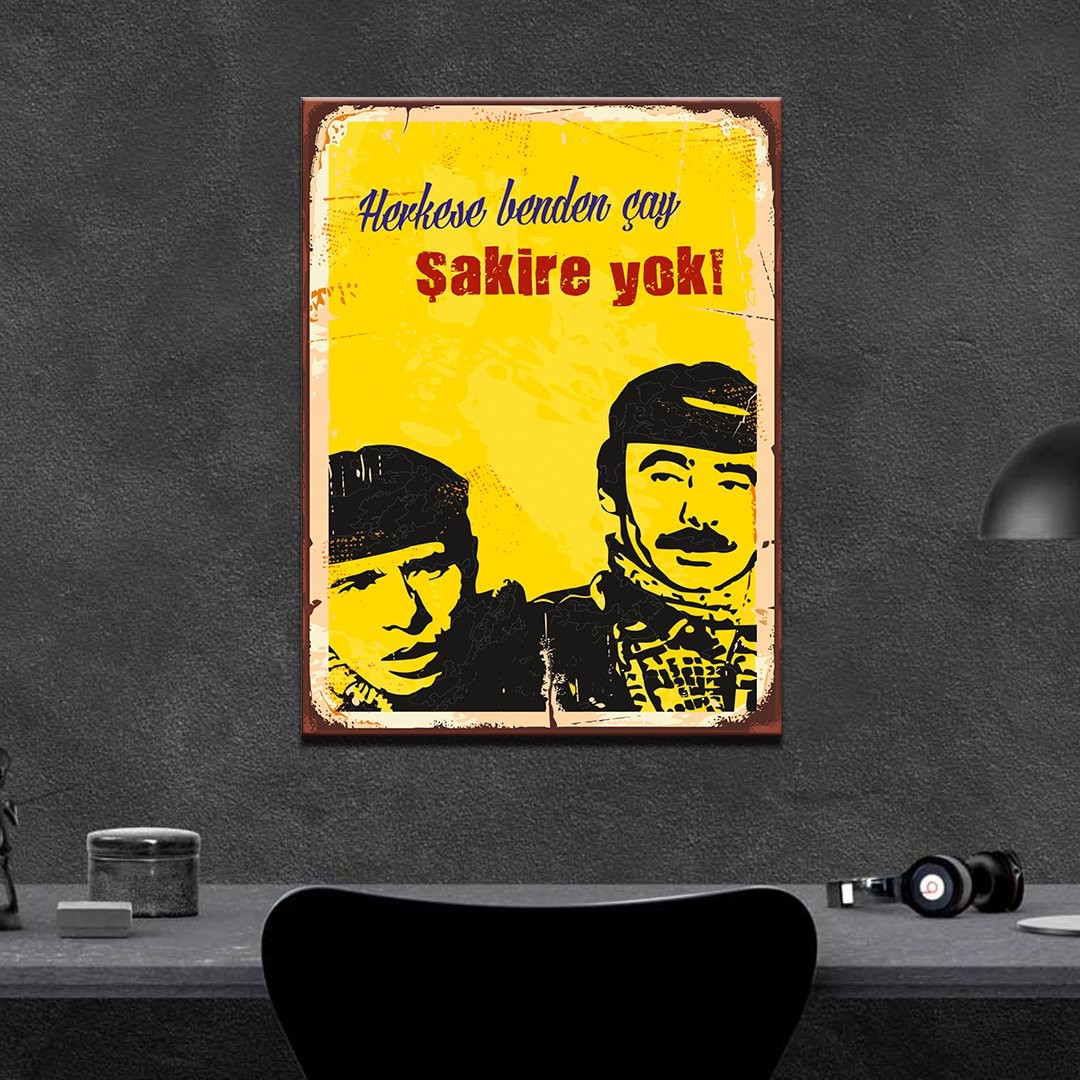 Herkese Benden Çay Ahşap Poster