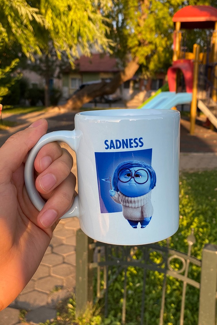 Kupa Bardak Mavi - Inside Out Sadness Ters Yüz Üzgün