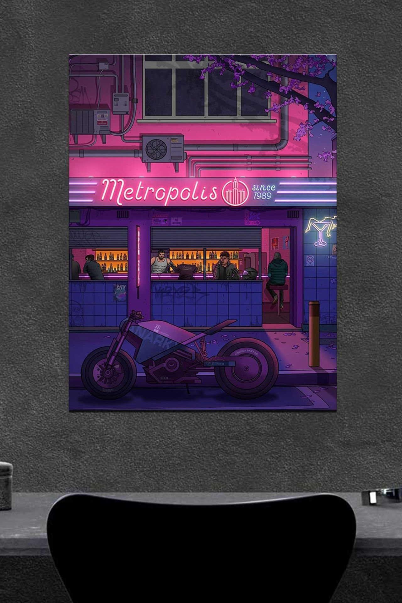 Metropolis Motor Ahşap Poster