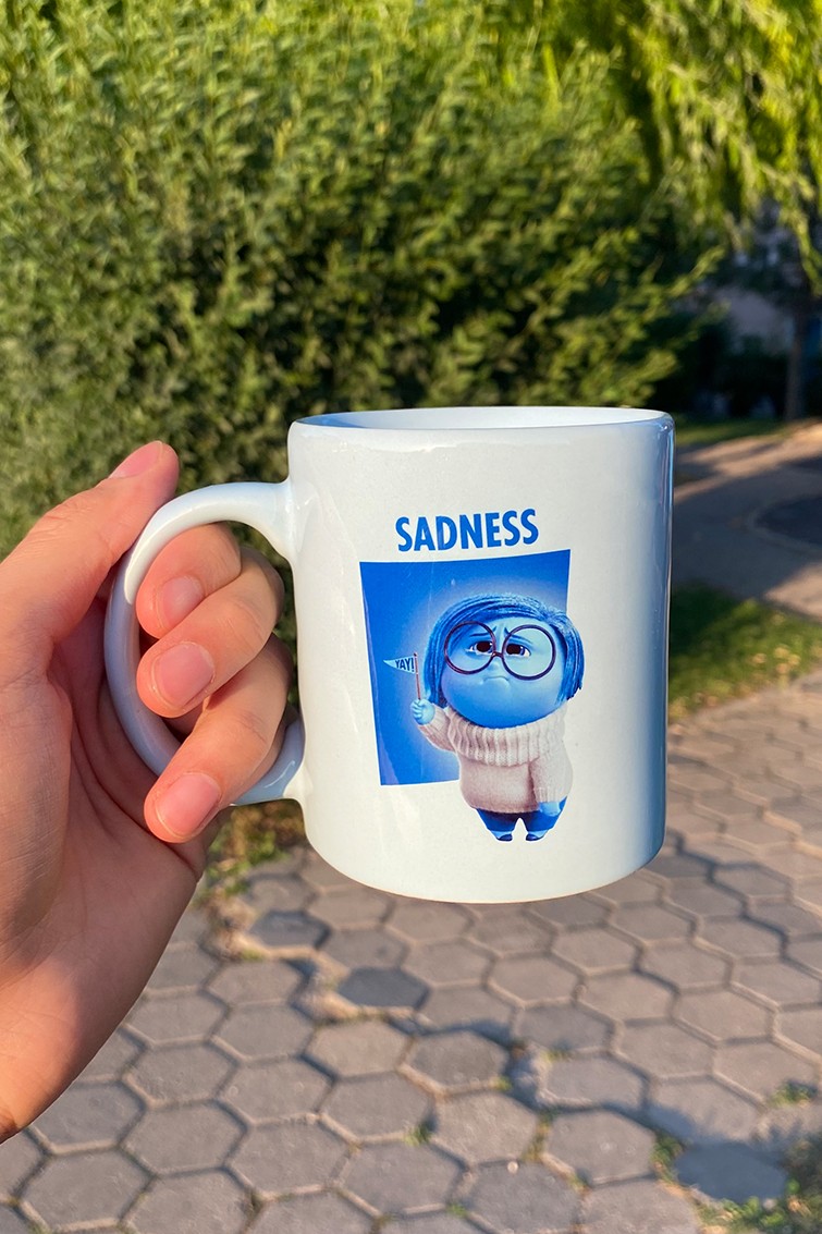 Kupa Bardak Mavi - Inside Out Sadness Ters Yüz Üzgün