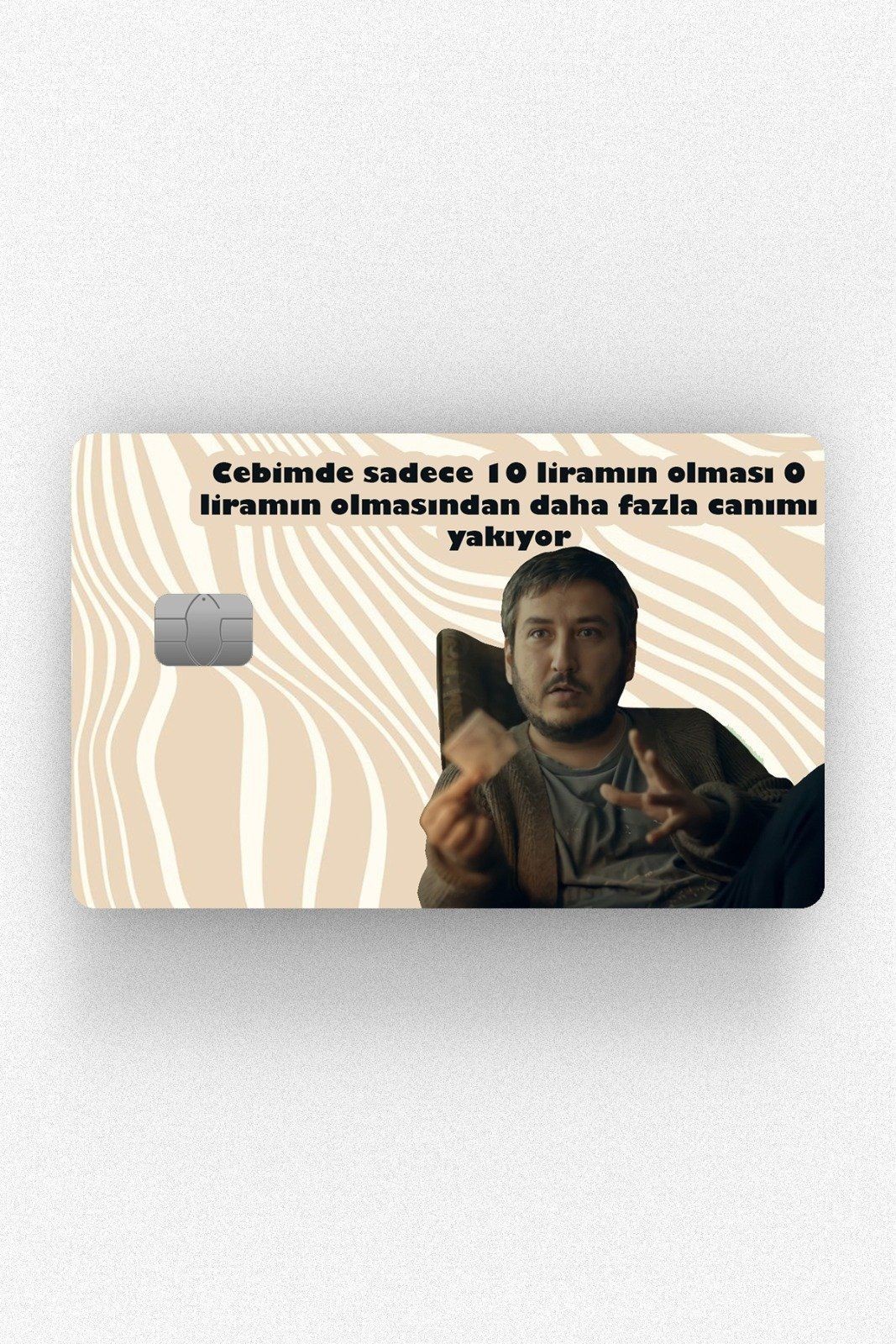 Kart Kaplama Etiketi - Sadece 10 Liramın Olması Beyaz
