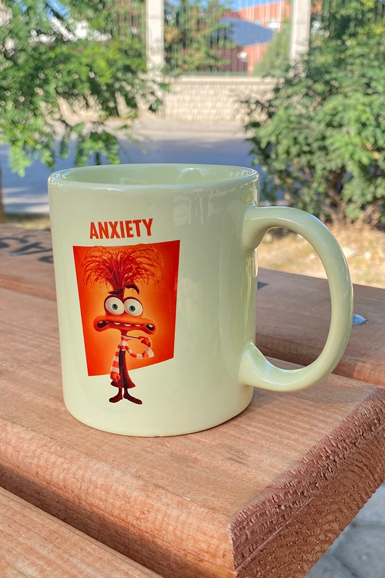 Kupa Bardak Sarı - Inside Out ANXIETY Ters Yüz