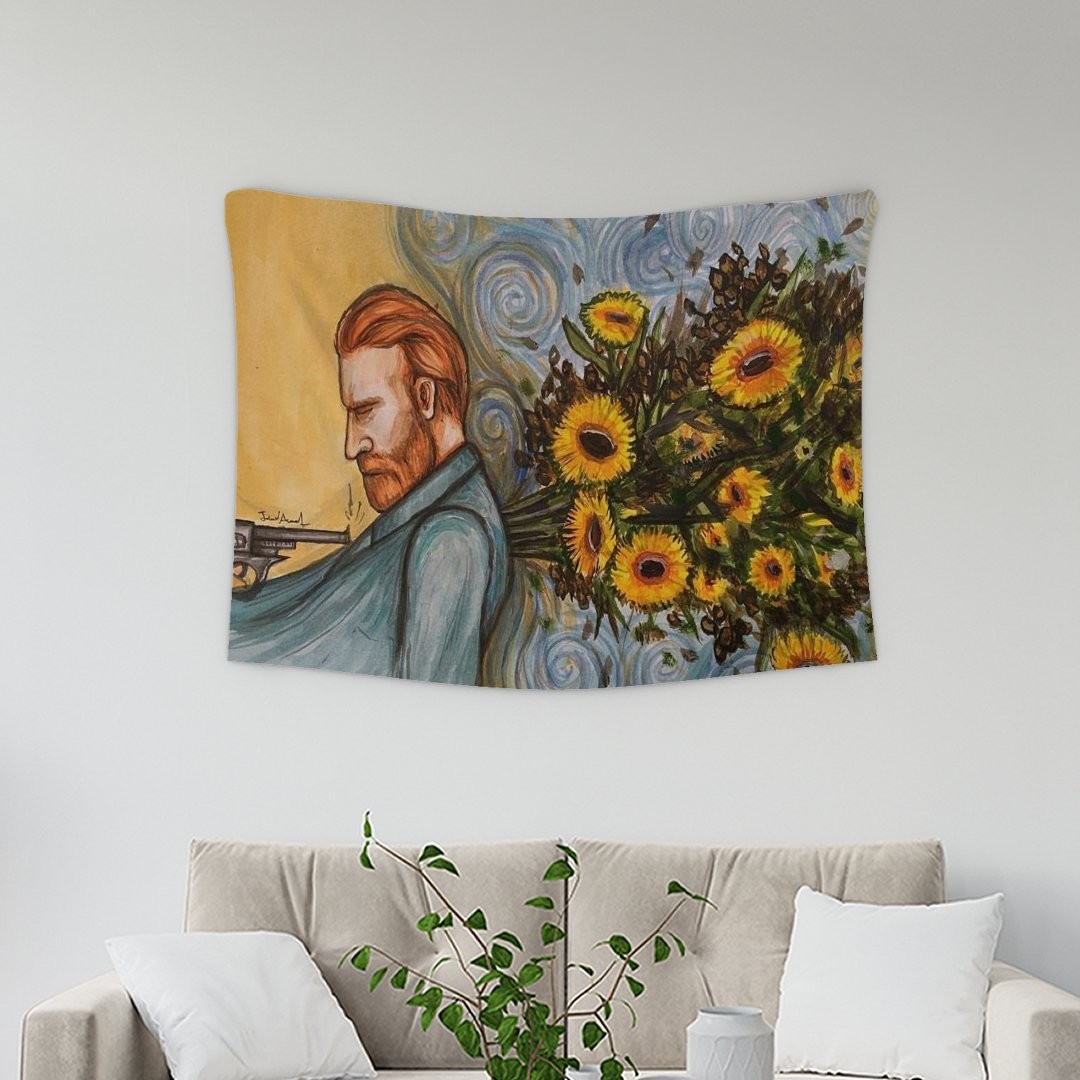 Duvar Halısı - Van gogh flower