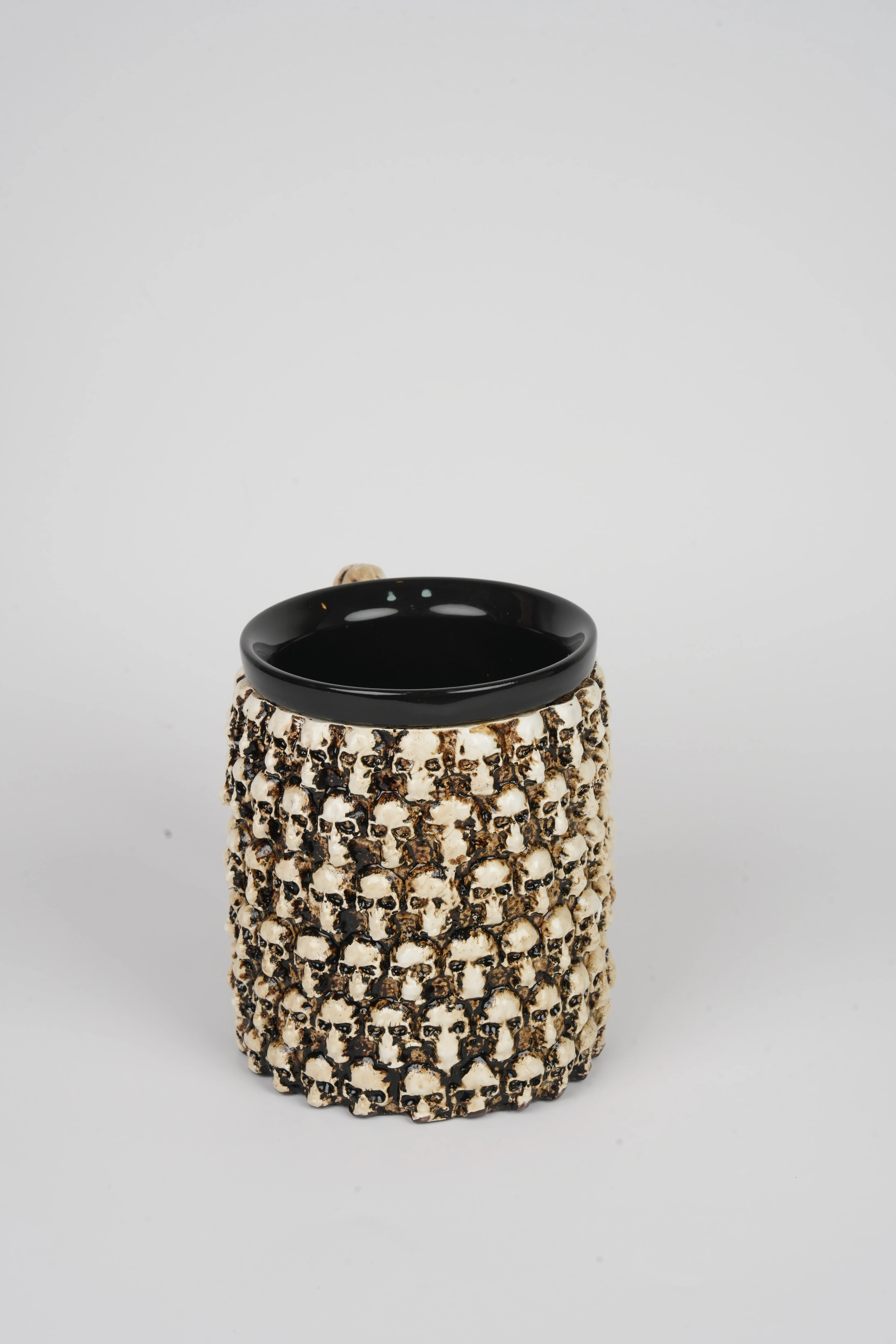 3D Kupa Hediye - Kafatası Temalı Seramik İskelet Kupa 