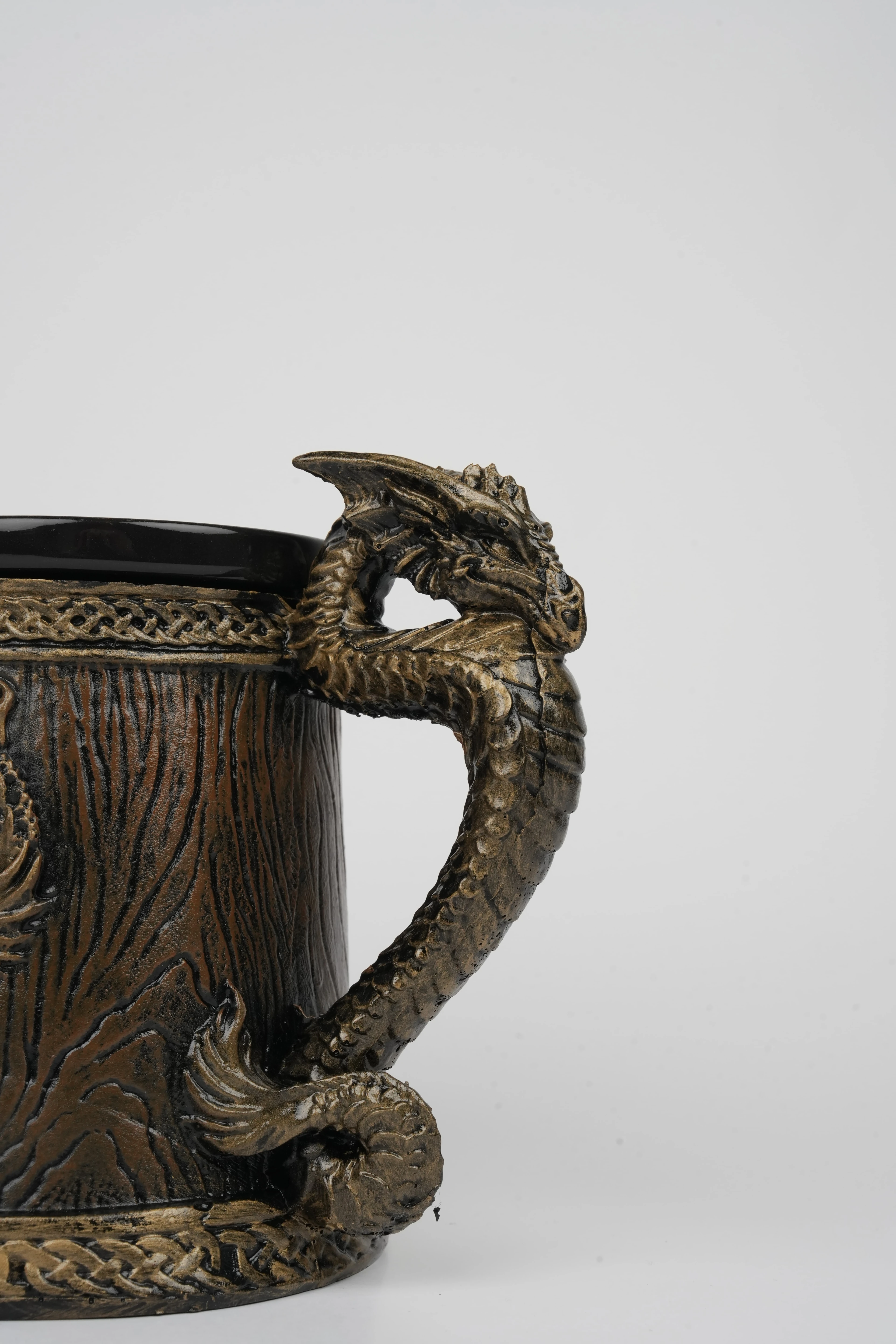 3D Tasarım Kupa - Ejderha Fıçı El Boyaması Seramik & Polyester Kupa