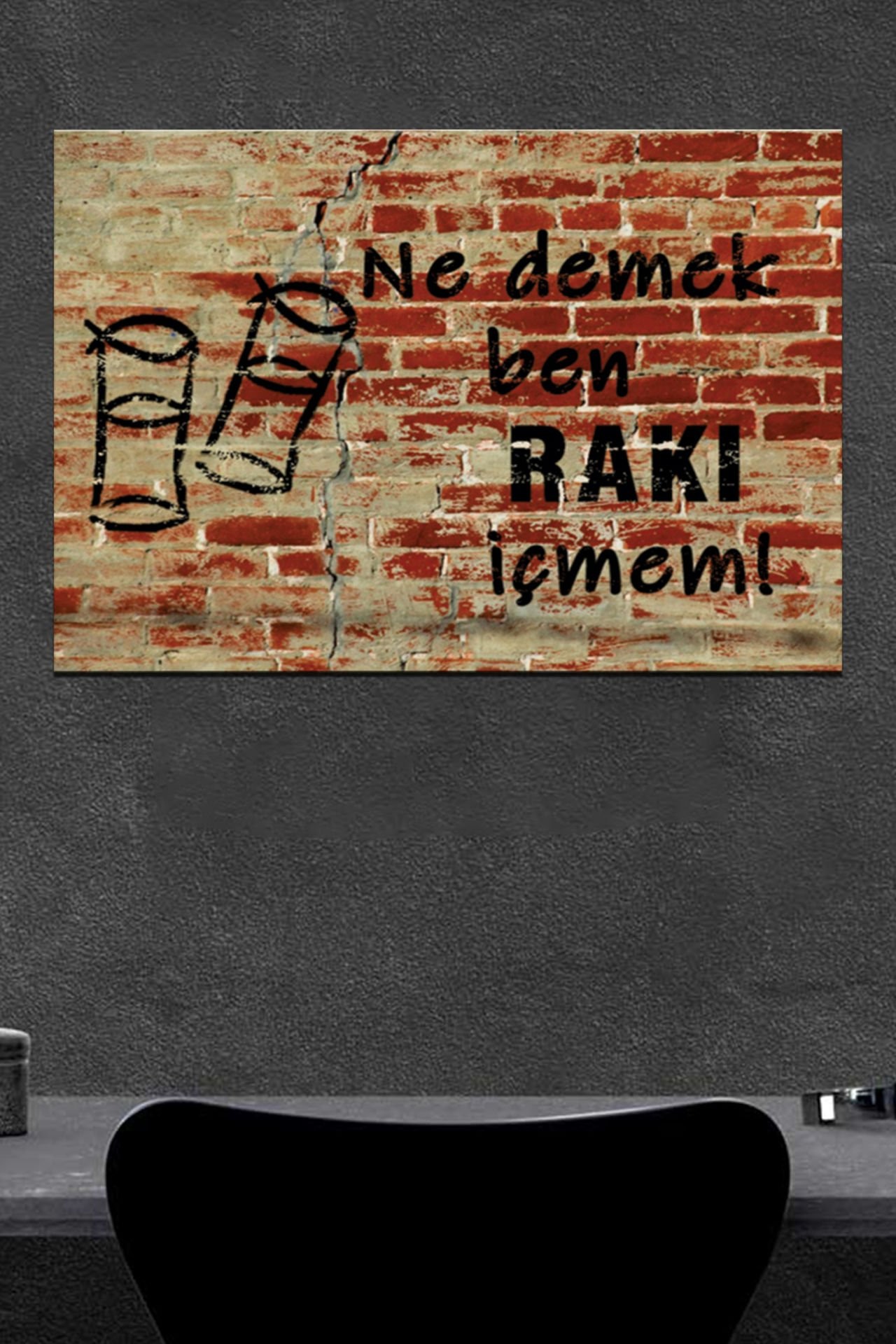 Ne Demek Ben Rakı İçmem Ahşap Poster